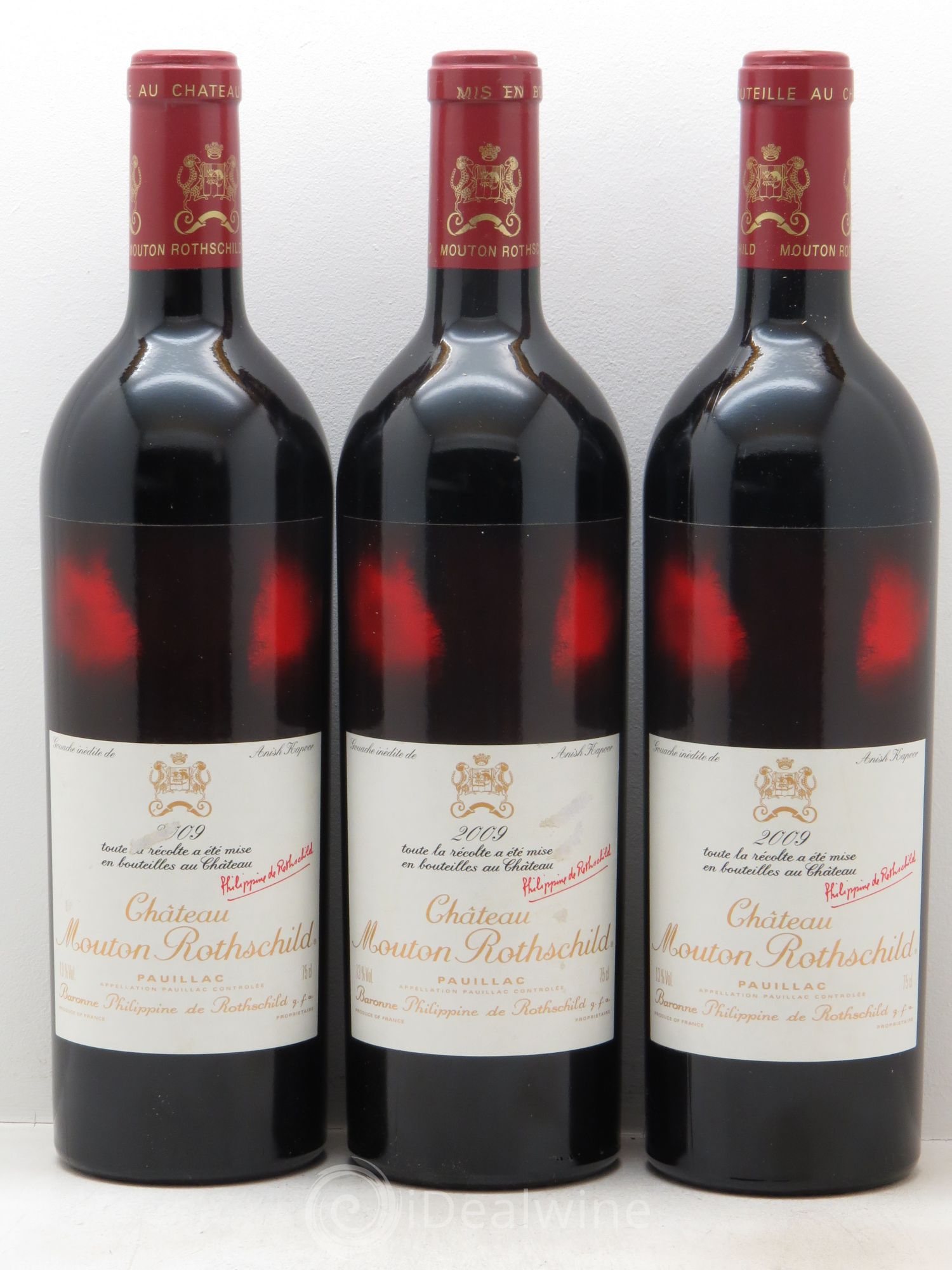 Château Mouton Rothschild 1er Grand Cru Classé 2009 - Lot de 3 bouteilles - 0
