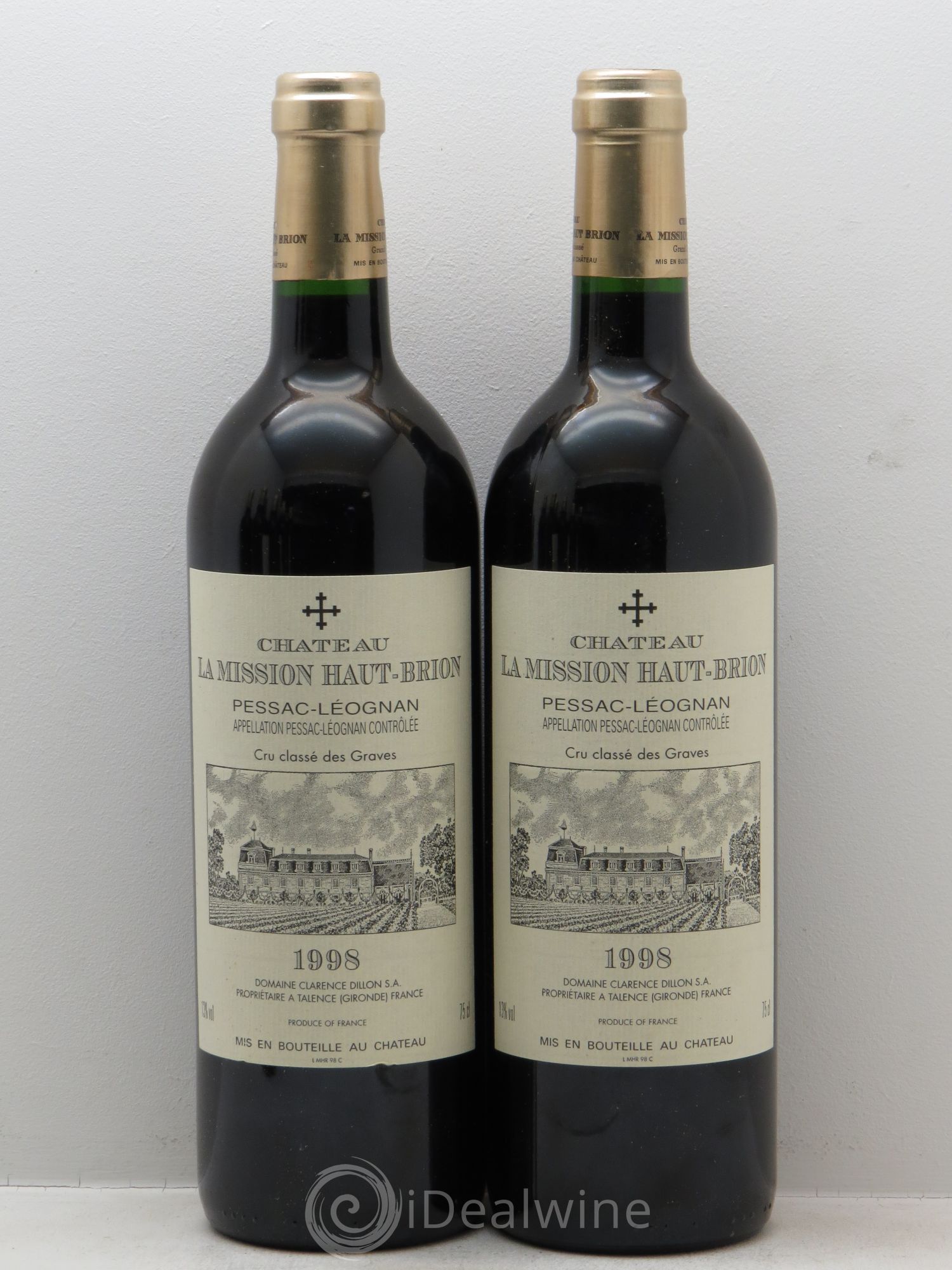 Château la Mission Haut-Brion Cru Classé de Graves 1998 - Lot de 12 bouteilles - 2