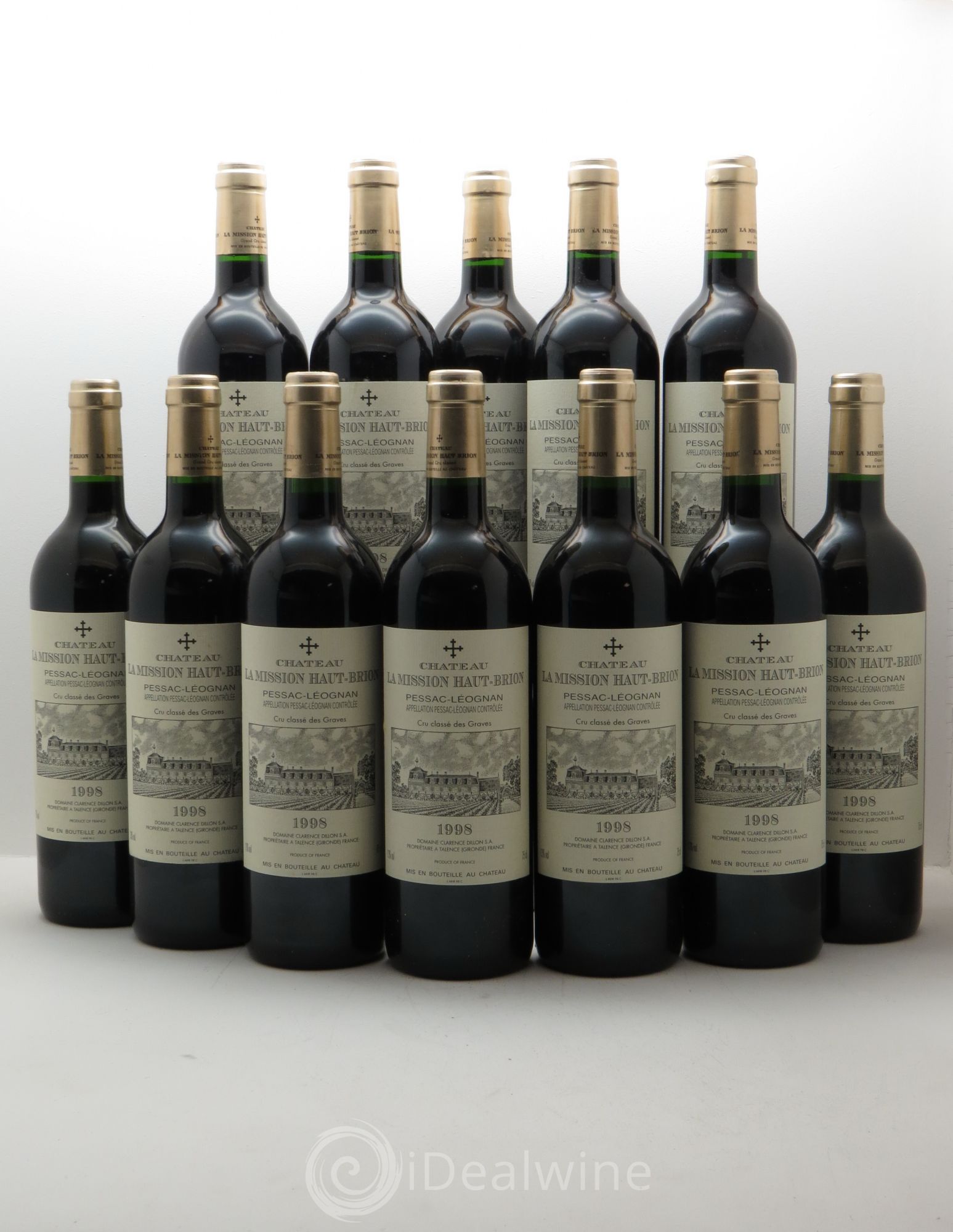 Château la Mission Haut-Brion Cru Classé de Graves 1998 - Lot de 12 bouteilles - 0