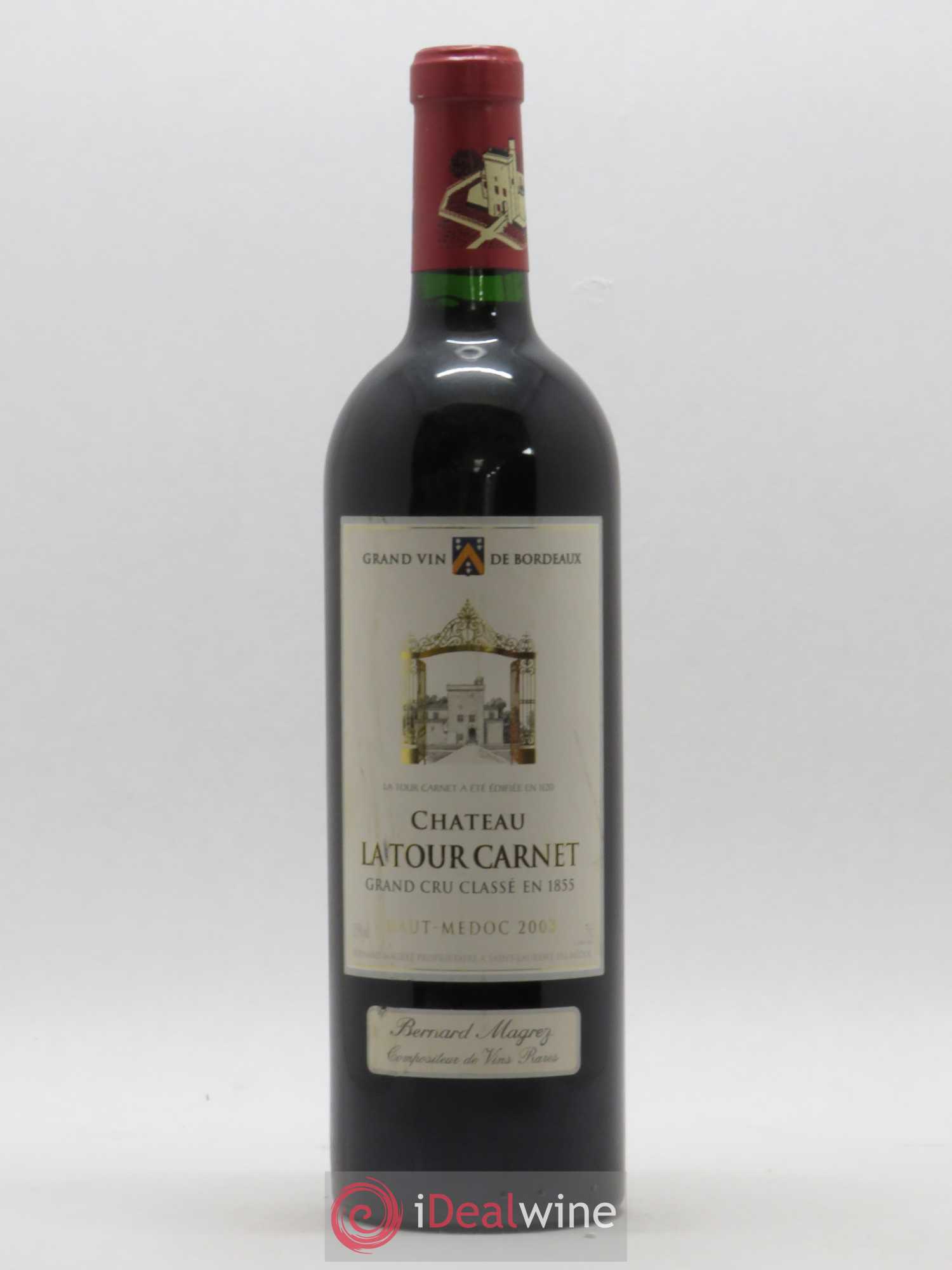 Château la Tour Carnet 4ème Grand Cru Classé 2003 - Lot de 1 bouteille - 0
