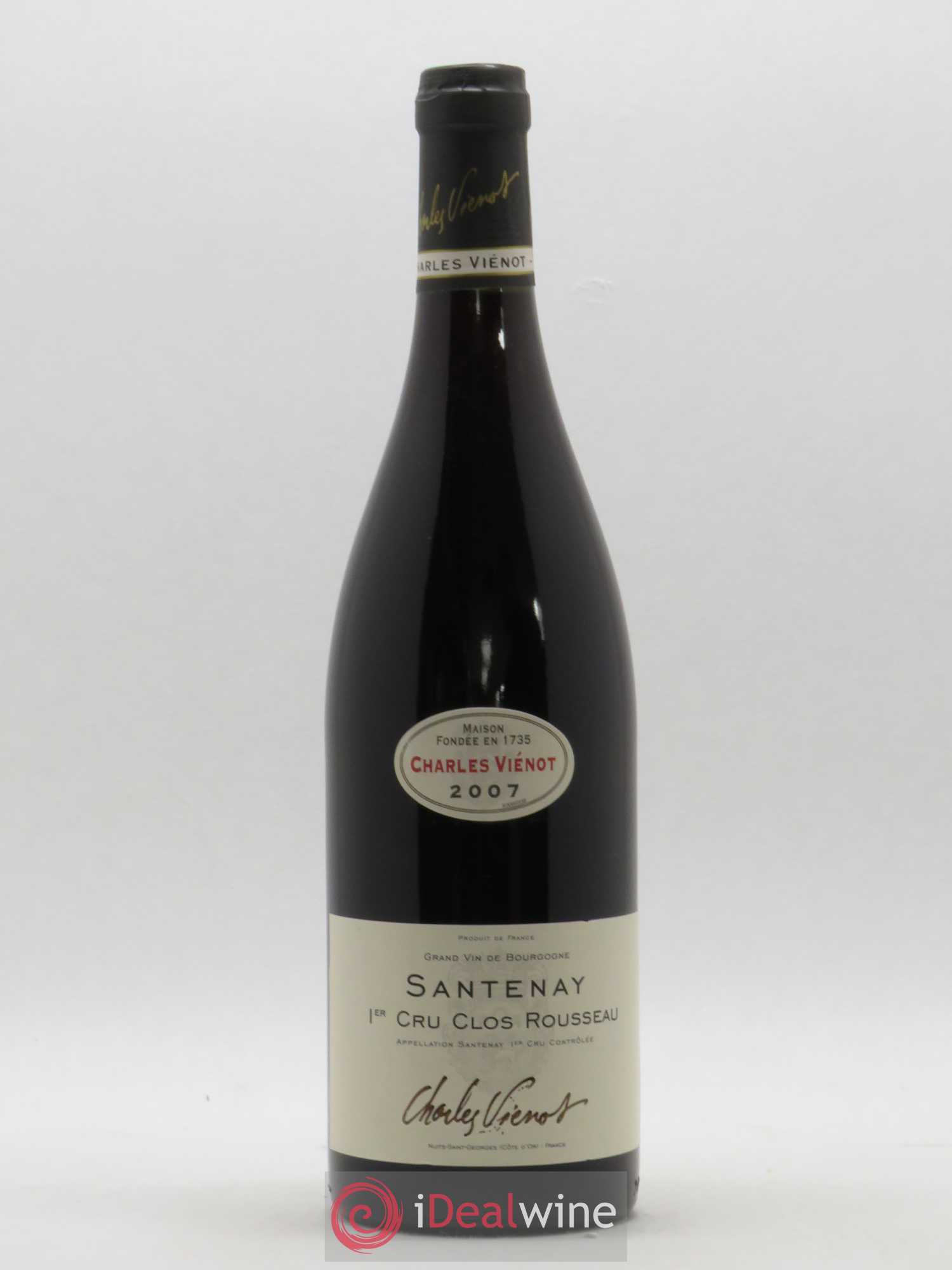 Santenay 1er Cru Clos Rousseau Charles Vienot (sans prix de réserve) 2007 - Posten von 1 Flasche - 0