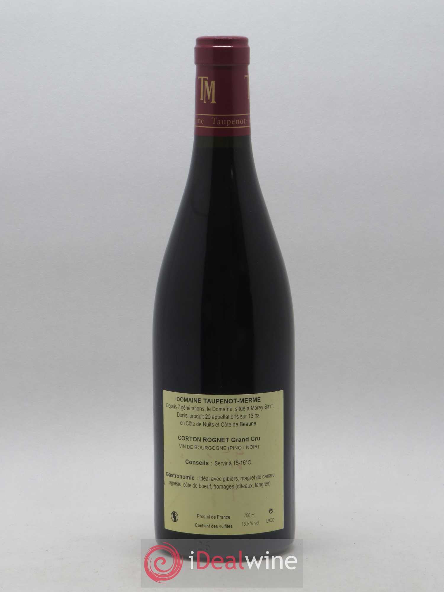 Corton Grand Cru Taupenot Merme Rognet 2006 - Lot de 1 bouteille - 1