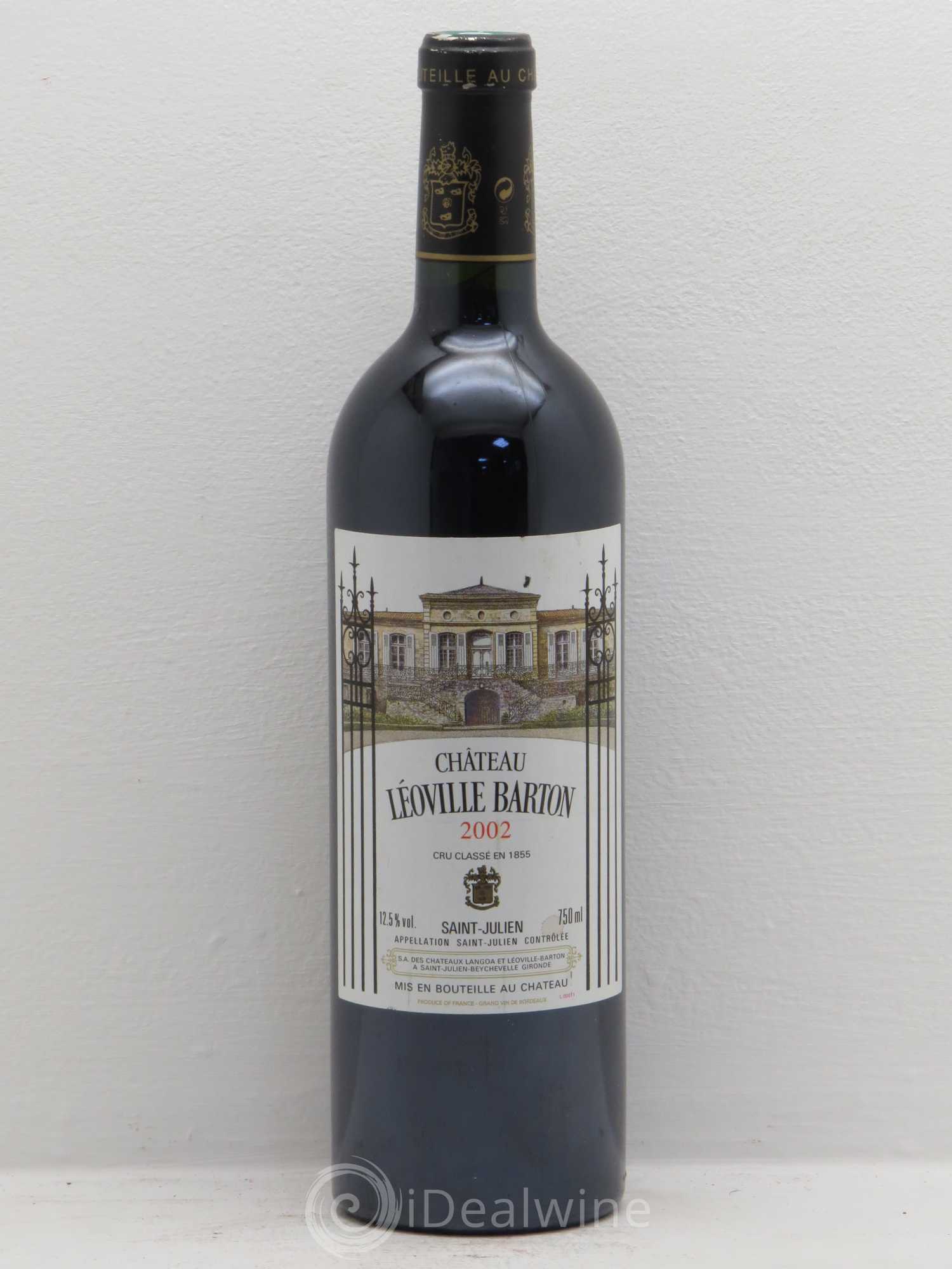 Château Léoville Barton 2ème Grand Cru Classé 2002 - Lot de 1 bouteille - 0