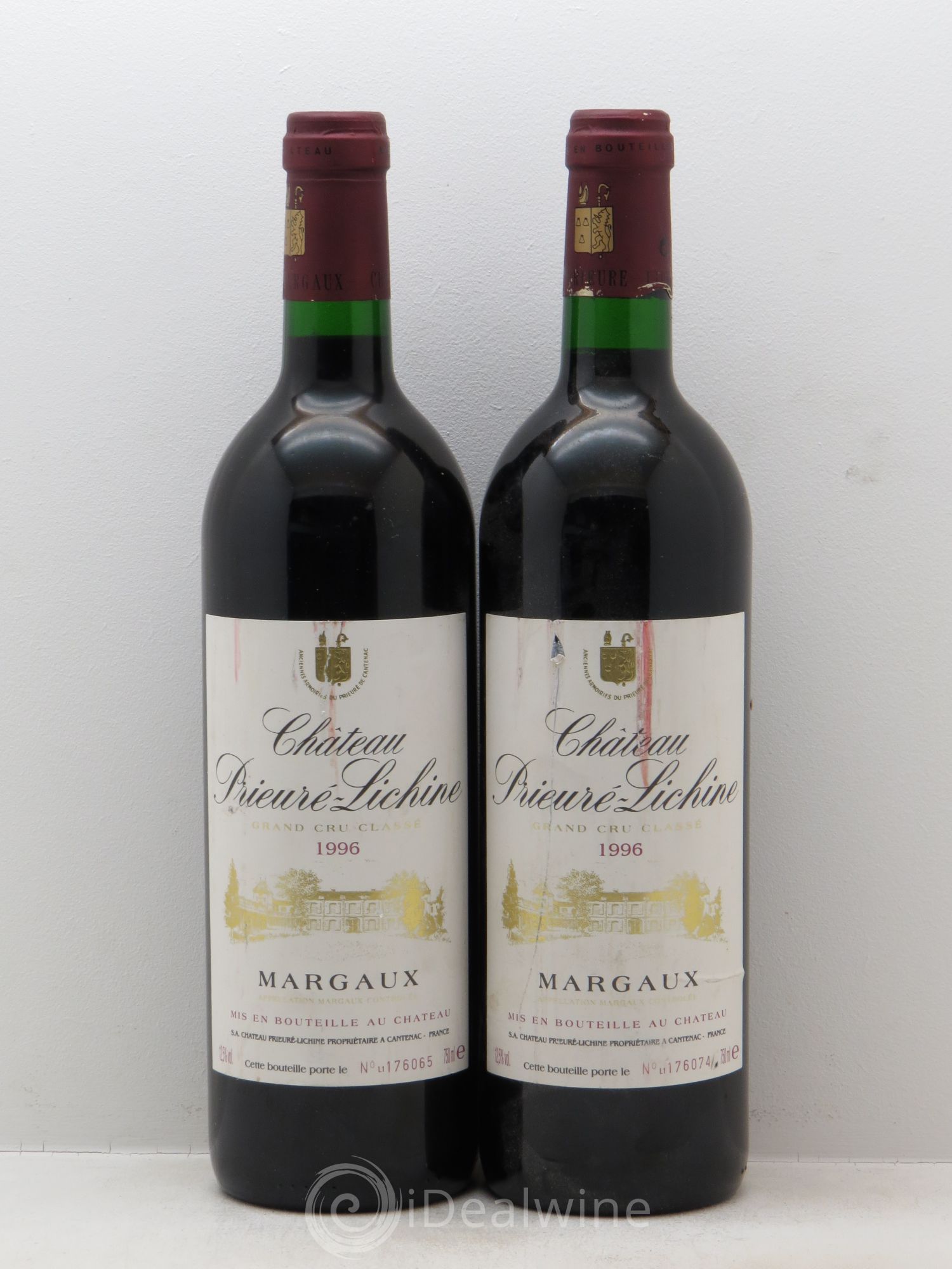 Château Prieuré Lichine 4ème Grand Cru Classé 1996 - Lot de 2 bouteilles - 0