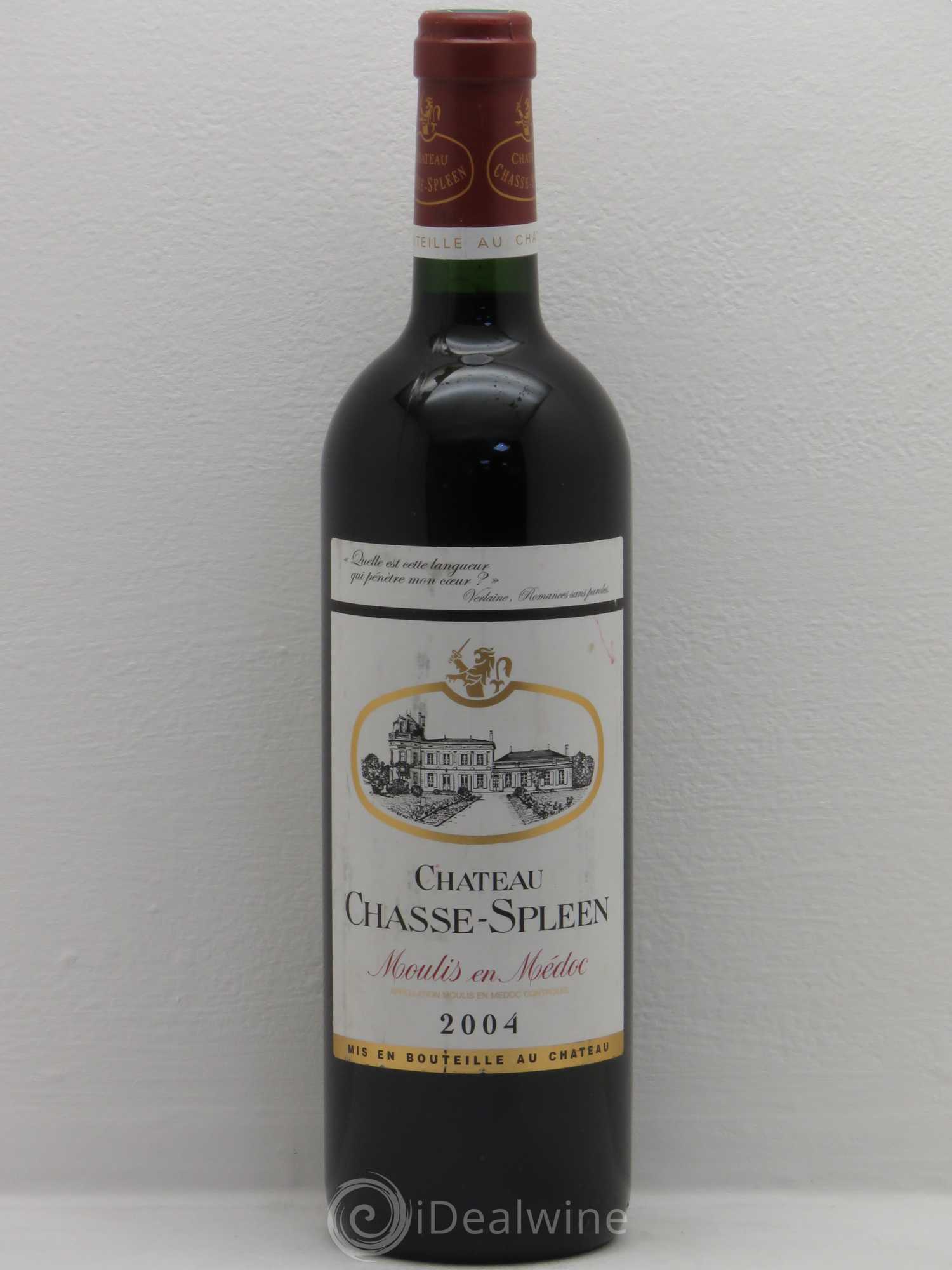 Château Chasse Spleen 2004 - Lot de 1 bouteille - 0