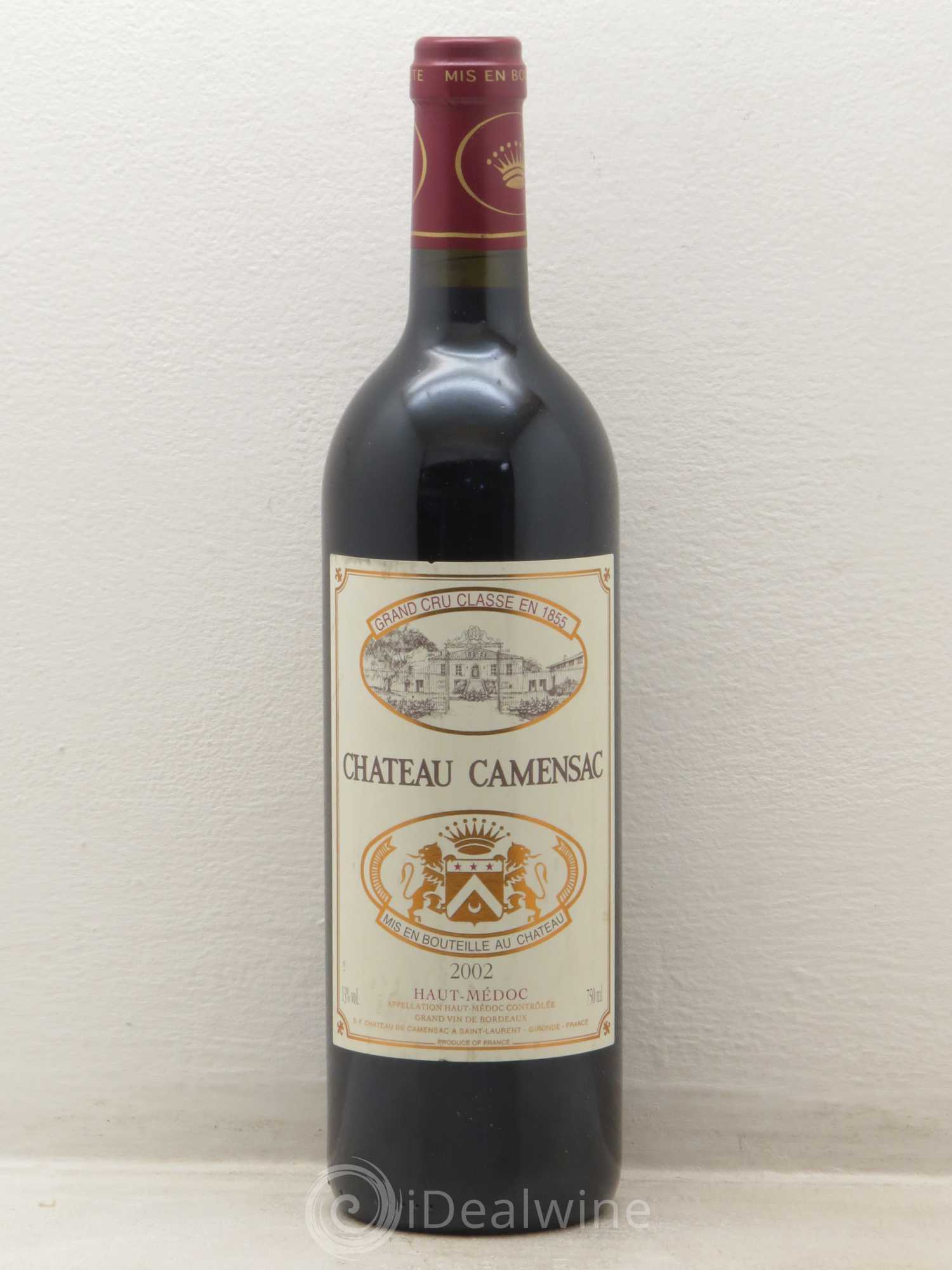 Château Camensac 5ème Grand Cru Classé 2002 - Lot de 1 bouteille - 0