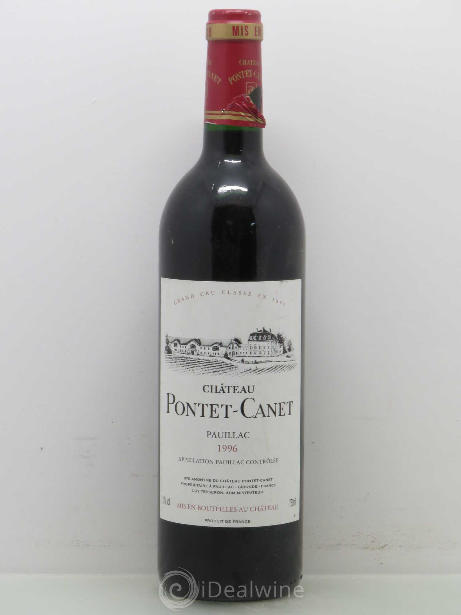 Château Pontet Canet 5ème Grand Cru Classé 1996 - Lot de 1 bouteille - 0