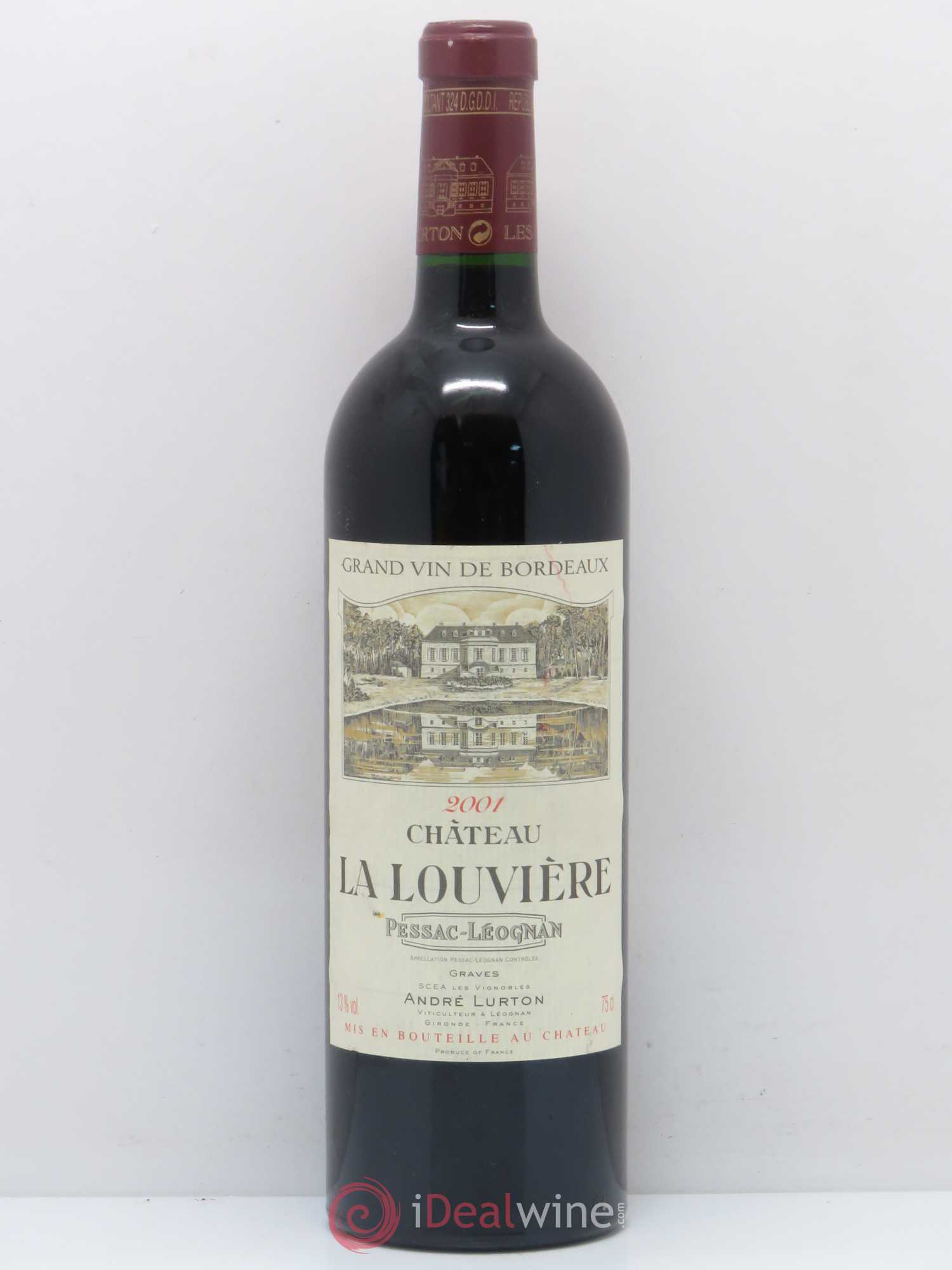 Château la Louvière 2001 - Lot de 1 bouteille - 0