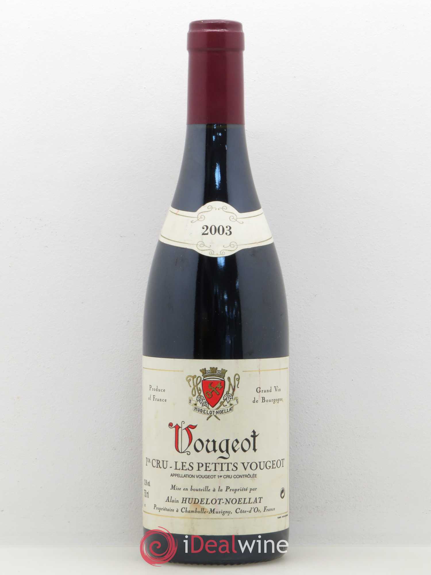 Vougeot 1er Cru Les Petits Vougeot Hudelot-Noëllat (sans prix de réserve) 2003 - Lot de 1 bouteille - 0