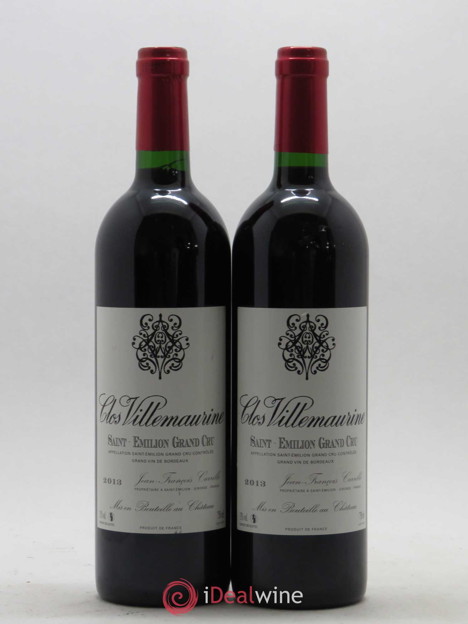 Saint-Émilion Grand Cru Clos Villemaurine (sans prix de réserve) 2013 - Posten von 2 Flaschen - 0