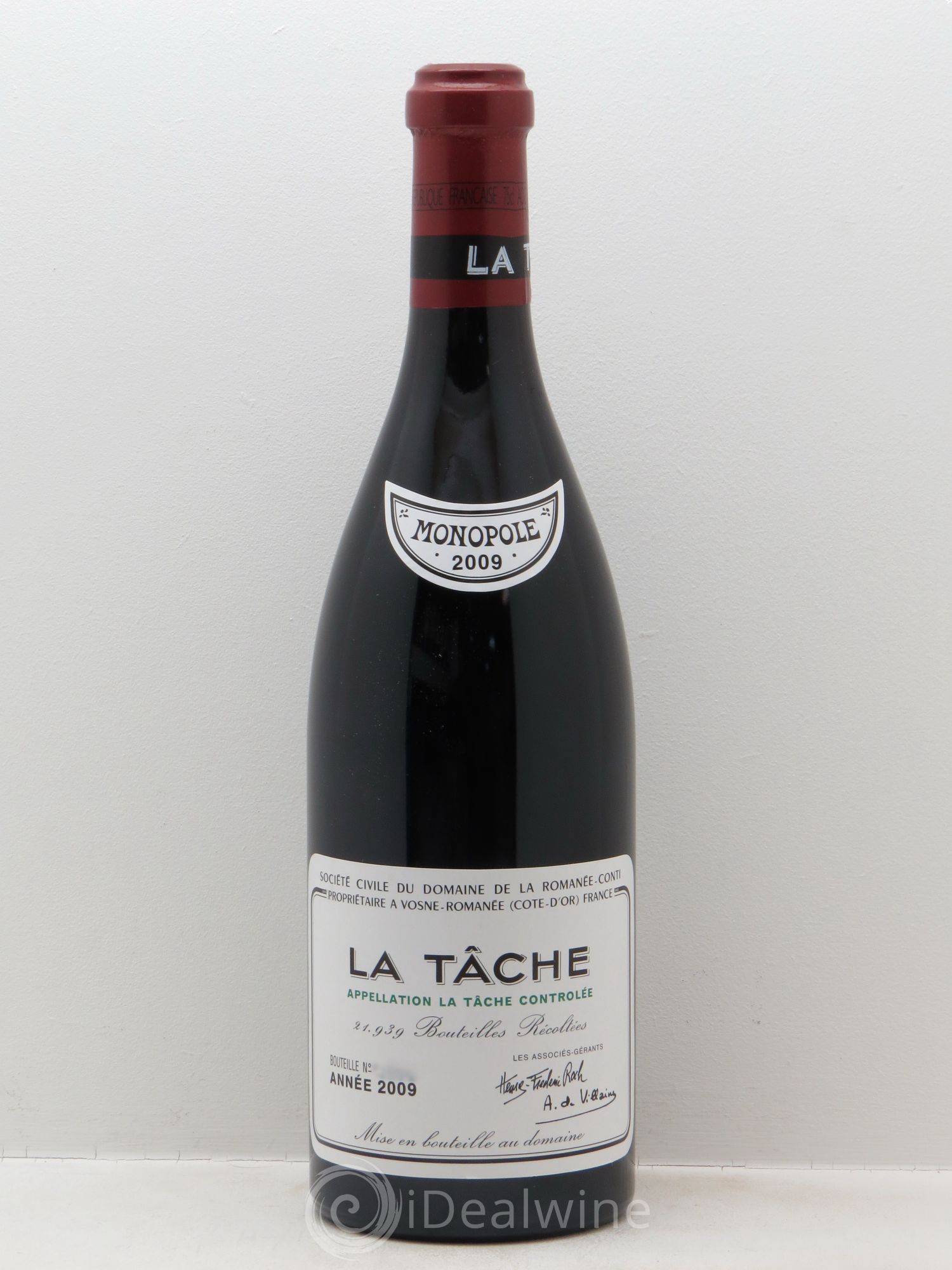 La Tâche Grand Cru Domaine de la Romanée-Conti 2009 - Lot de 1 bouteille - 0