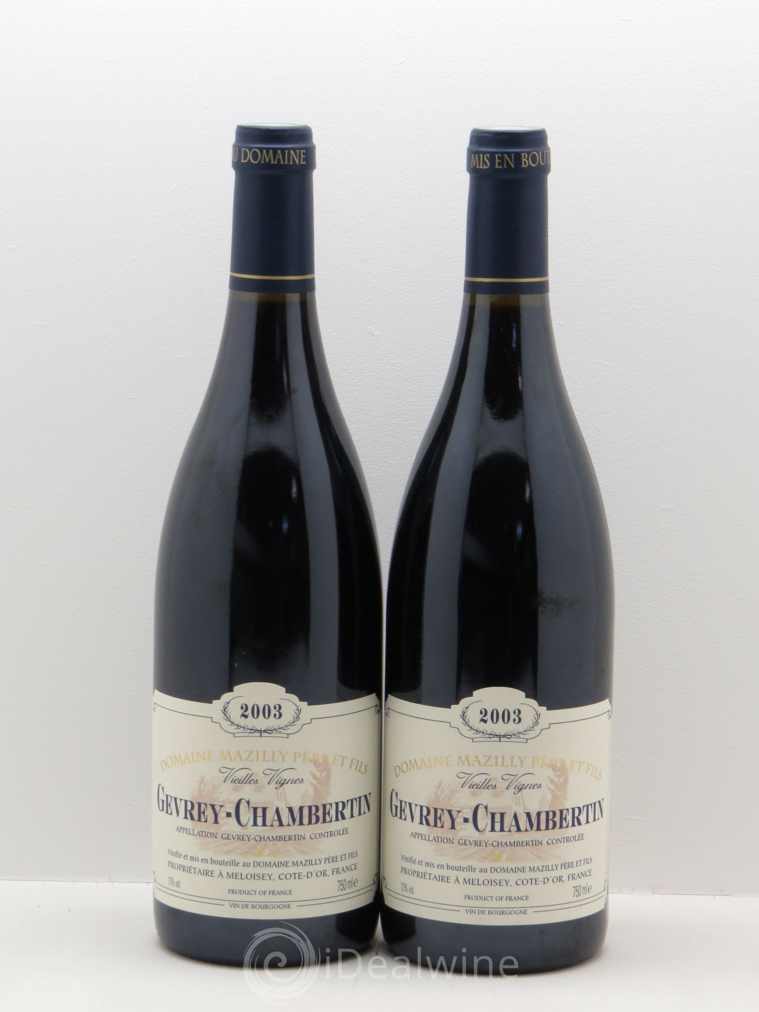 Gevrey-Chambertin Vieilles Vignes Domaine Mazilly 2003 - Lot de 2 bouteilles - 0