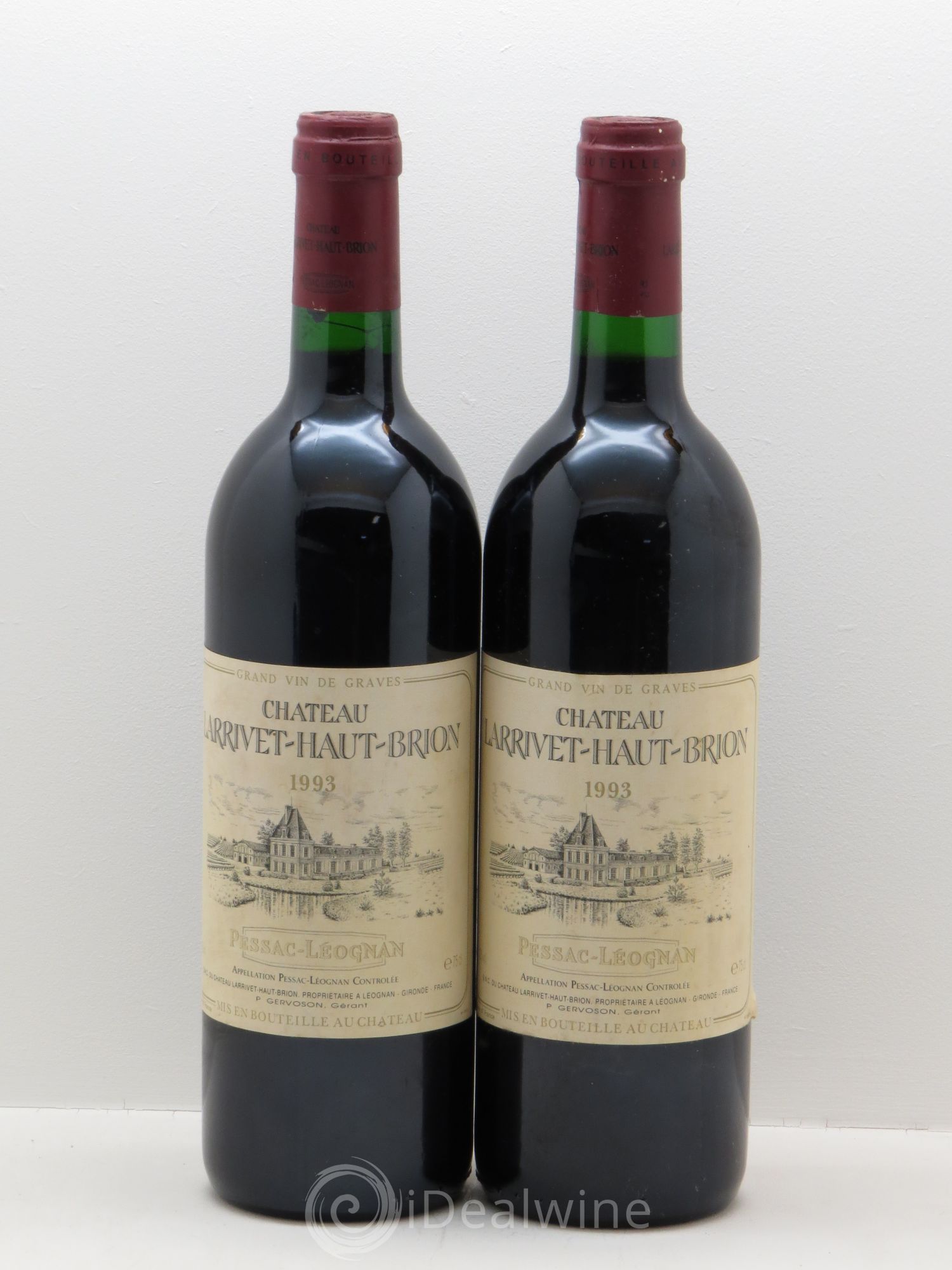 Château Larrivet Haut-Brion 1993 - Lot de 2 bouteilles - 0