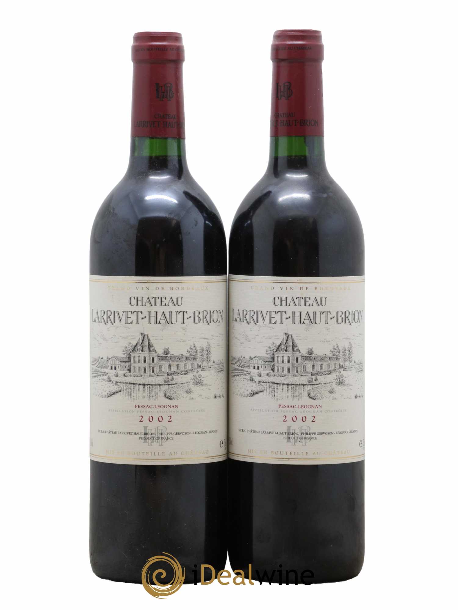Château Larrivet Haut-Brion 2002 - Lot de 2 bouteilles - 0