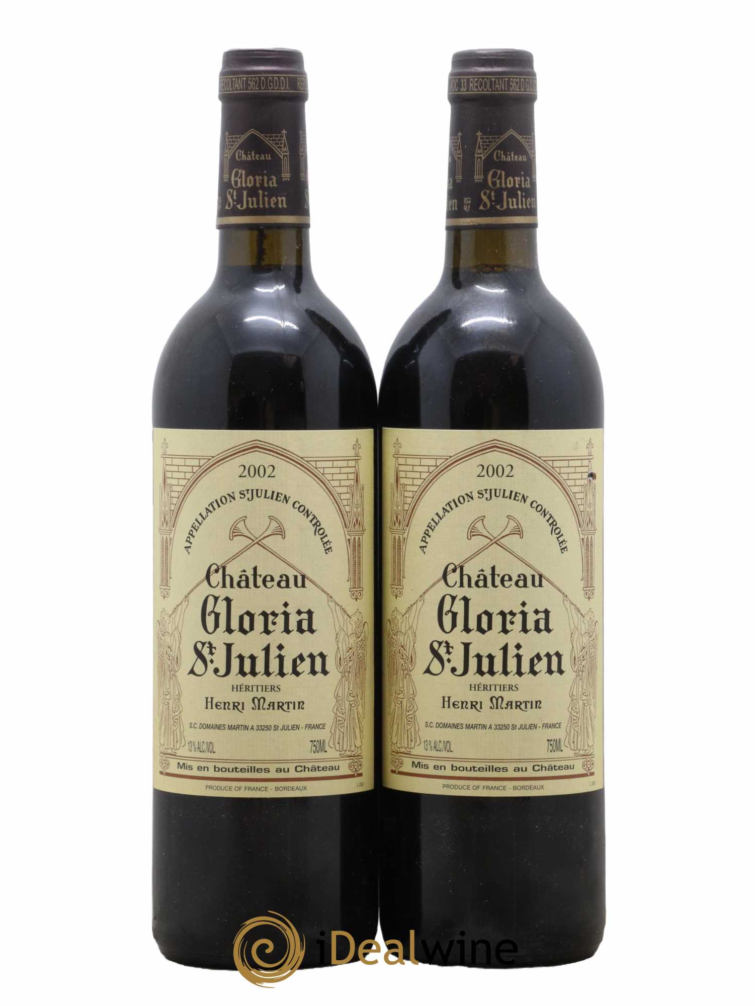Château Gloria 2002 - Lot de 2 bouteilles - 0