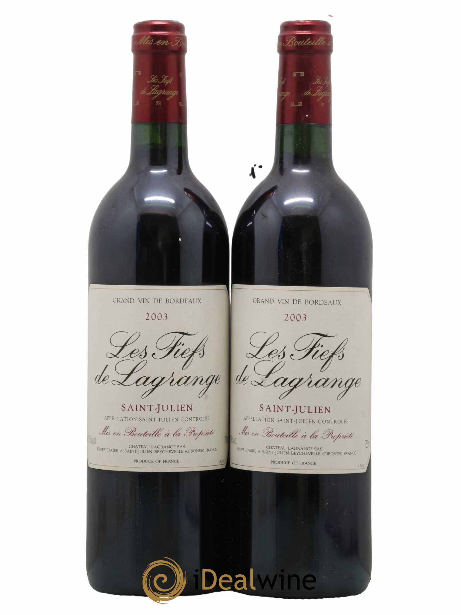 Les Fiefs de Lagrange Second Vin 2003 - Lotto di 2 bottiglie - 0