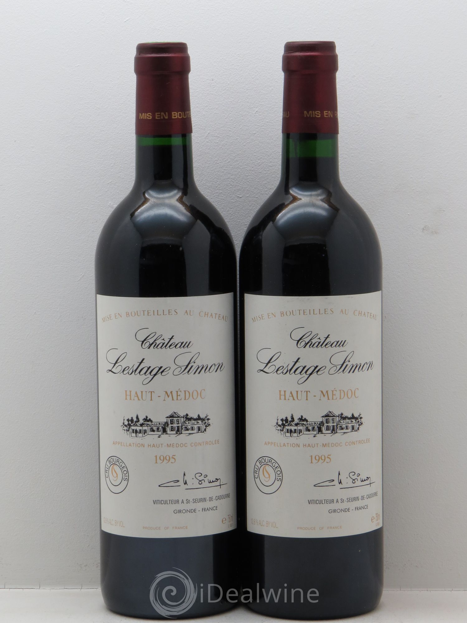 Château Lestage Simon Cru Bourgeois null 1995 - Lot of 2 bottles - 0