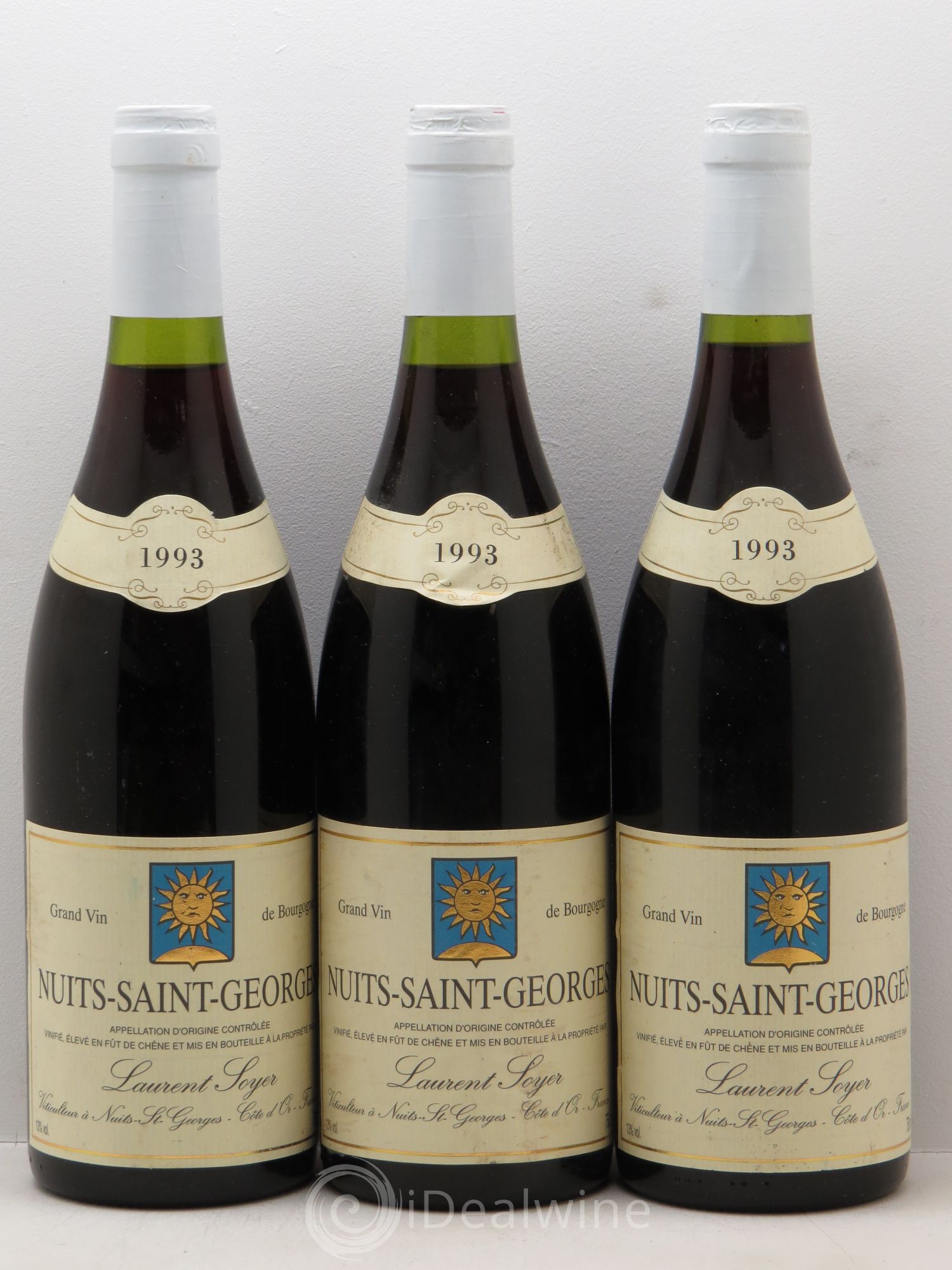Nuits-Saint-Georges Laurent Soyer 1993 - Lot de 3 bouteilles - 0