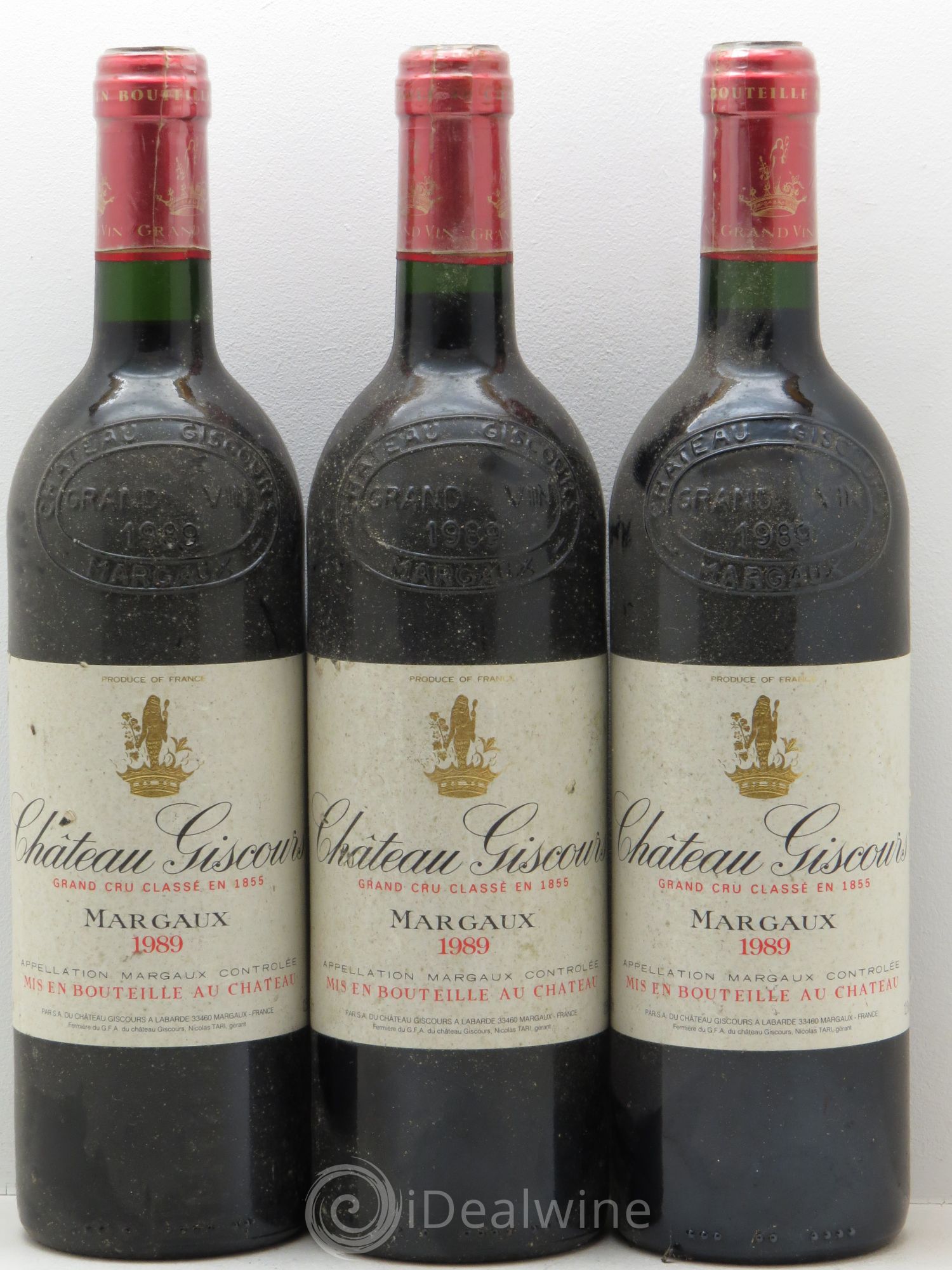 Château Giscours 3ème Grand Cru Classé 1989 - Lot de 3 bouteilles - 0