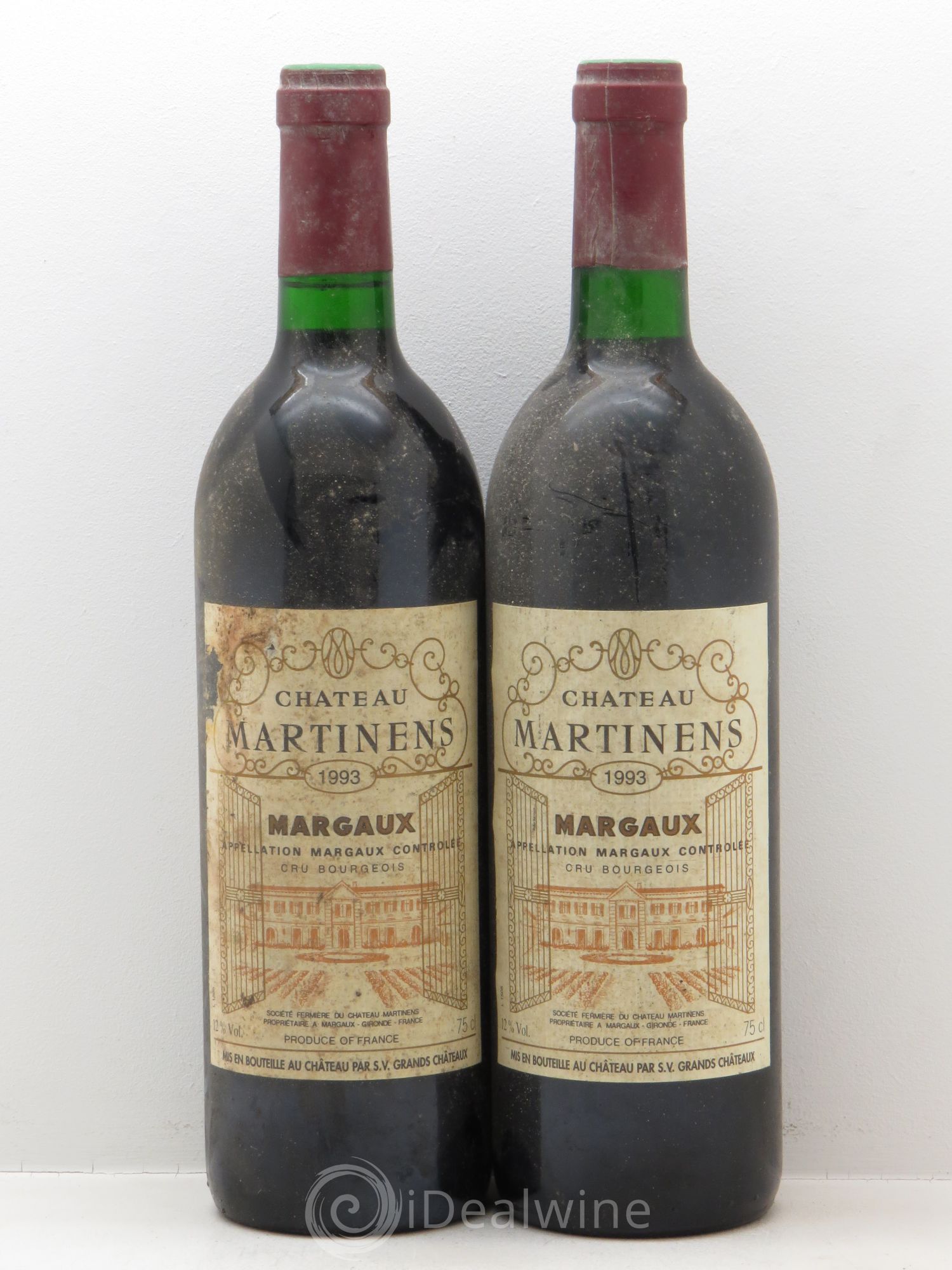 Château Martinens Cru Bourgeois 1993 - Lot de 2 bouteilles - 0