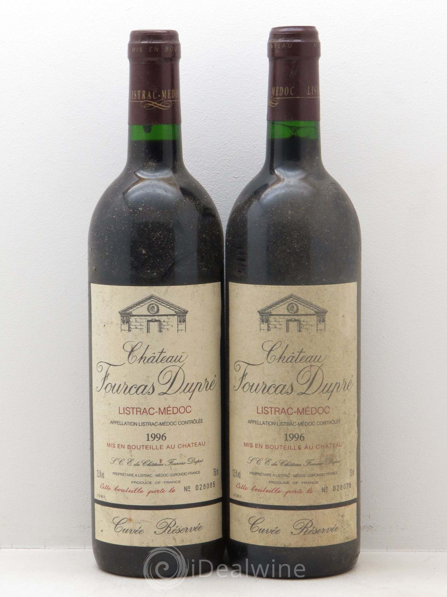 Château Fourcas Dupré 1996 - Lot de 2 bouteilles - 0
