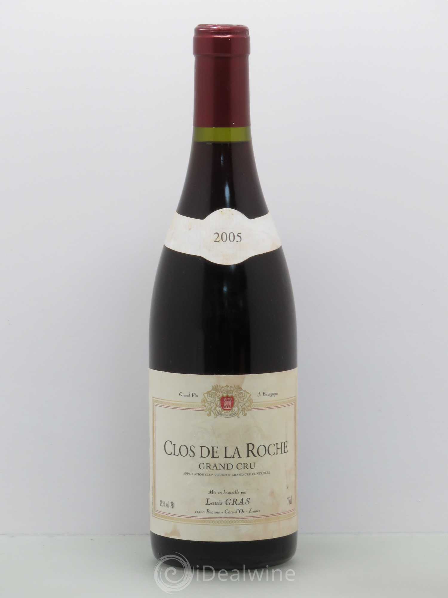 Clos de la Roche Grand Cru L. Gras 2005 - Lot de 1 bouteille - 0