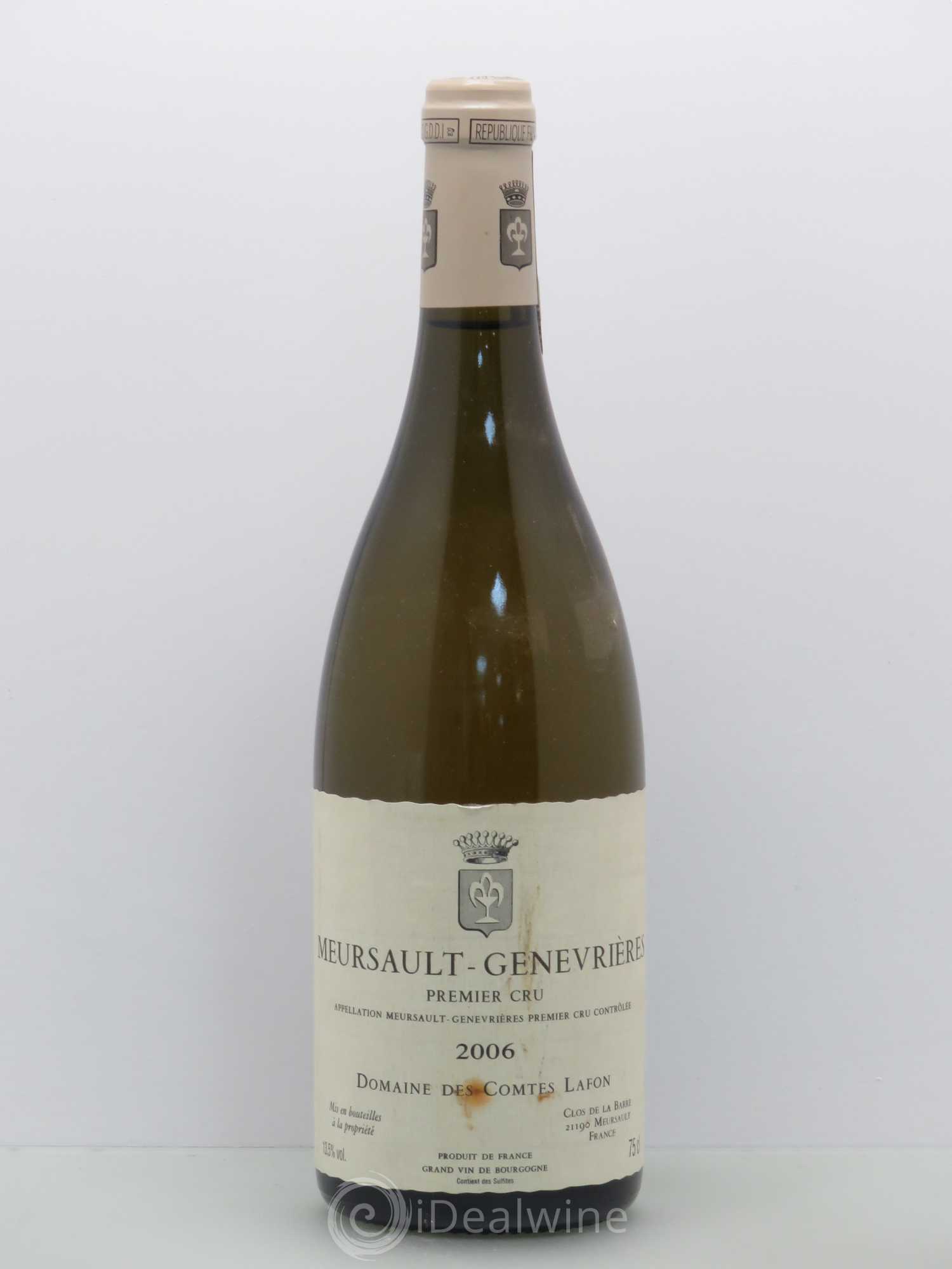 Meursault 1er Cru Genevrières Comtes Lafon (Domaine des) 2006 - Lot de 1 bouteille - 0