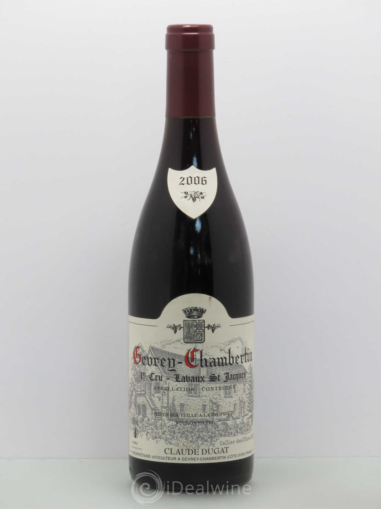 Gevrey-Chambertin 1er Cru Lavaux Saint-Jacques Claude Dugat 2006 - Lot de 1 bouteille - 0