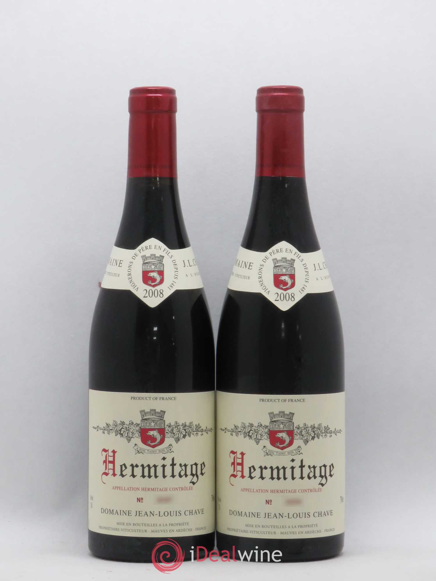 Hermitage Jean-Louis Chave 2008 - Lot de 2 bouteilles - 0