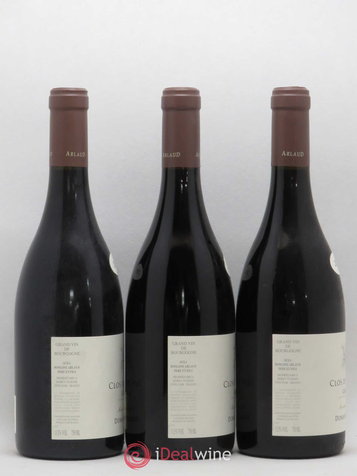 Clos de la Roche Grand Cru Arlaud 2010 - Lot de 3 bouteilles - 1