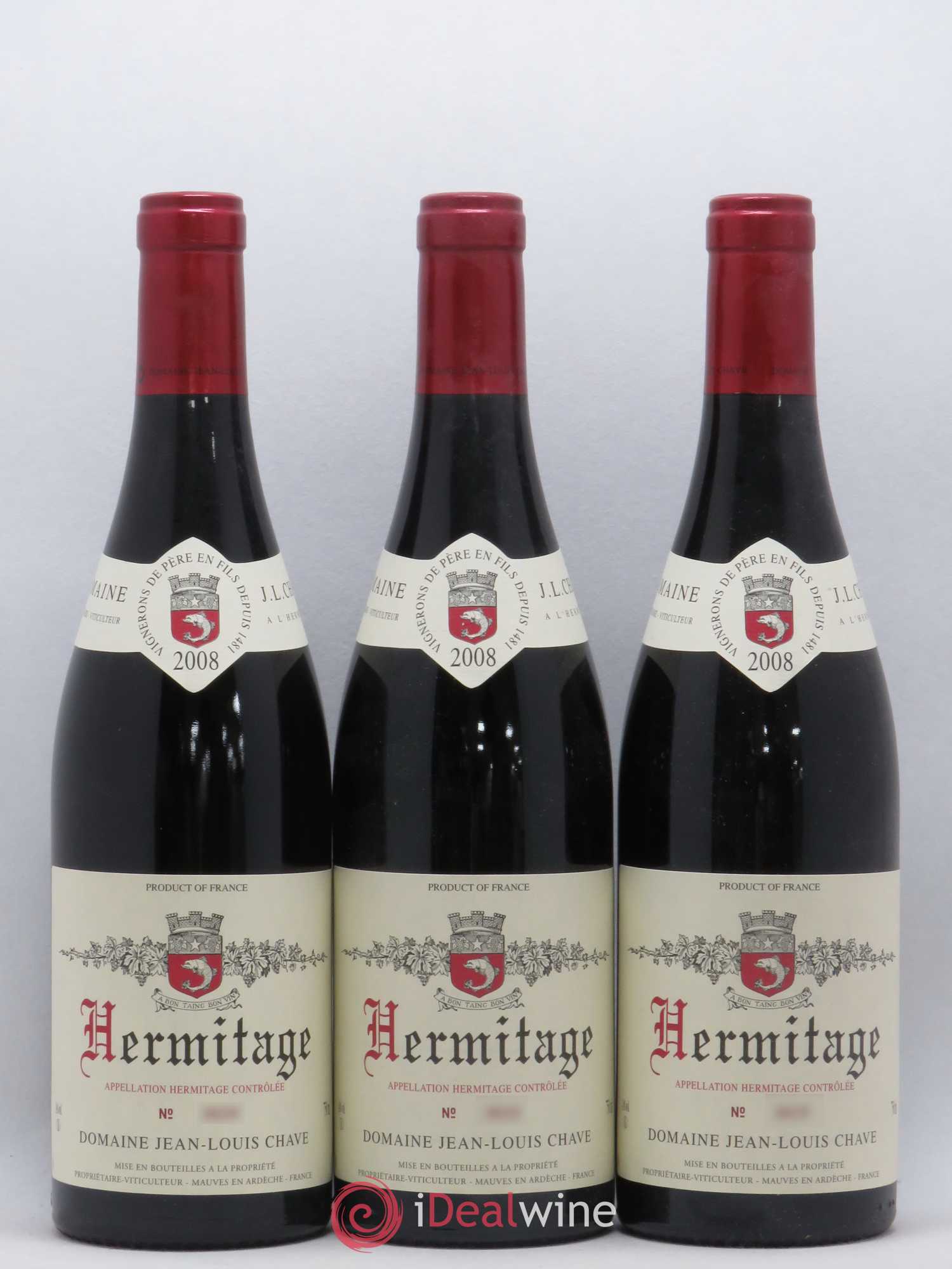 Hermitage Jean-Louis Chave 2008 - Lot de 6 bouteilles - 1