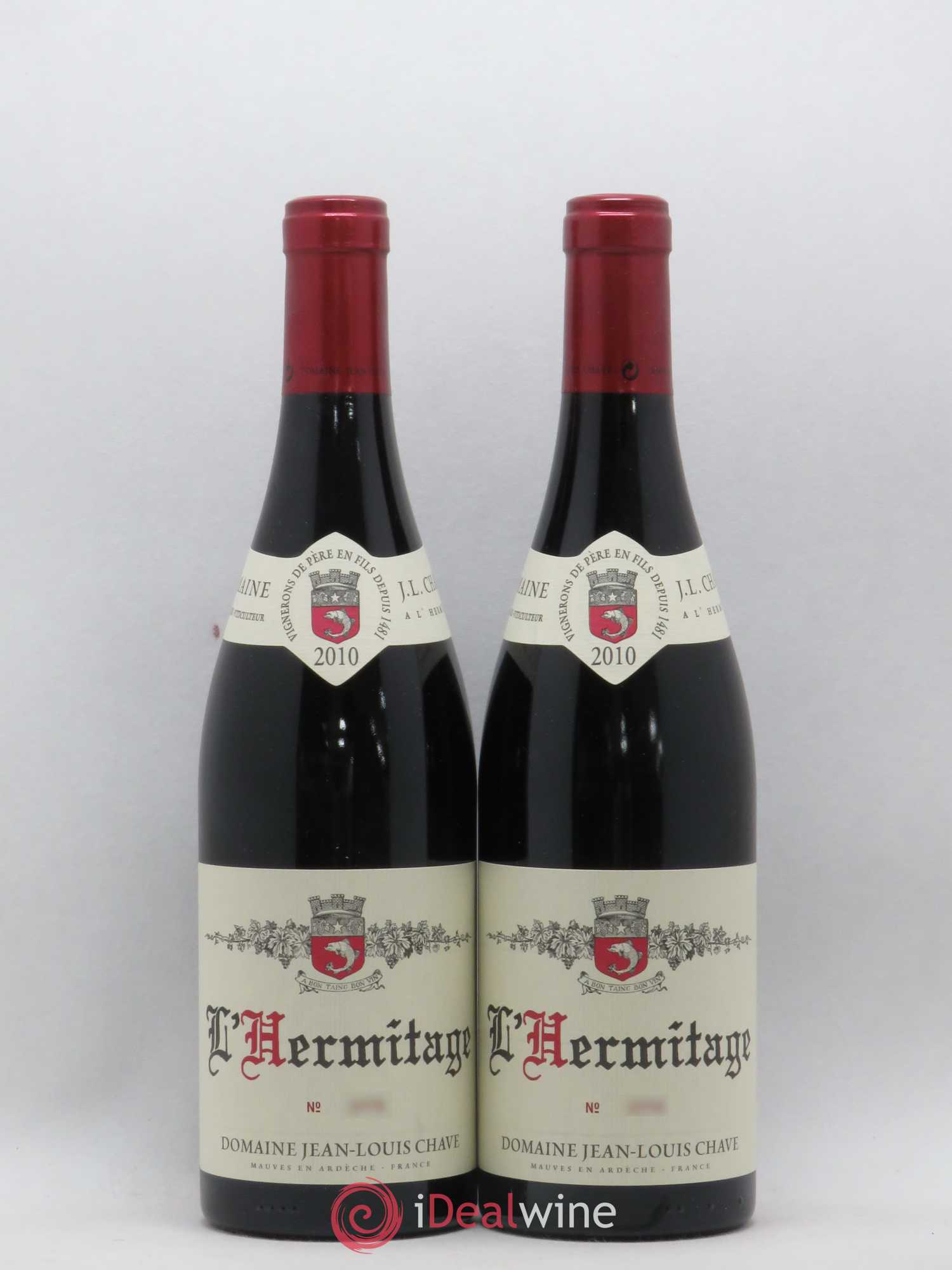 Hermitage Jean-Louis Chave 2010 - Lot de 2 bouteilles - 0