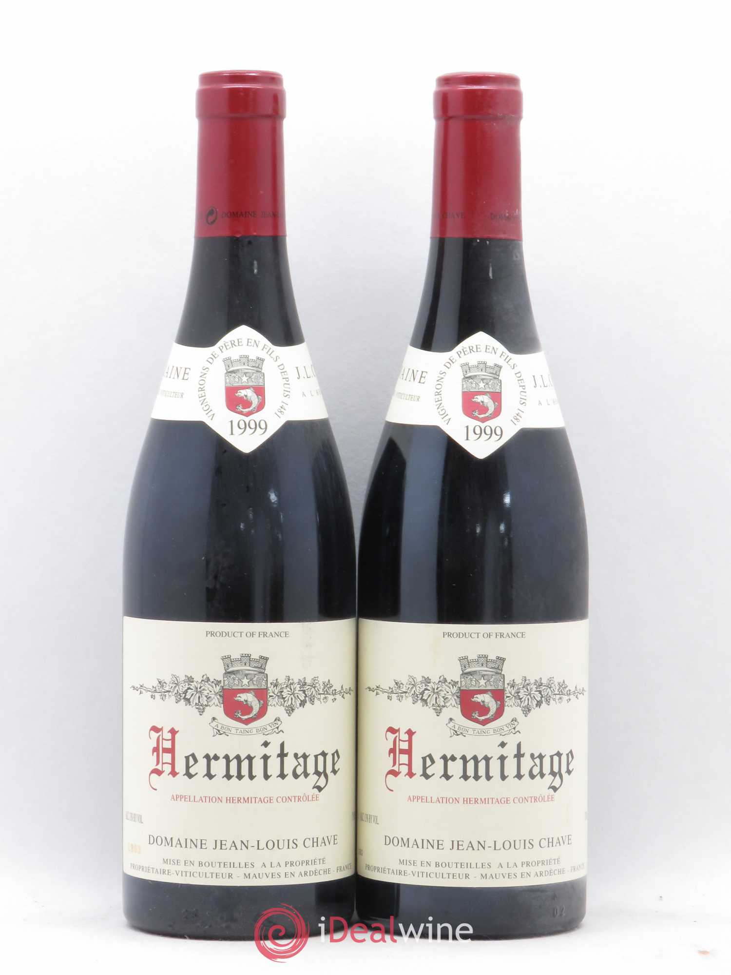 Hermitage Jean-Louis Chave 1999 - Lot de 2 bouteilles - 0