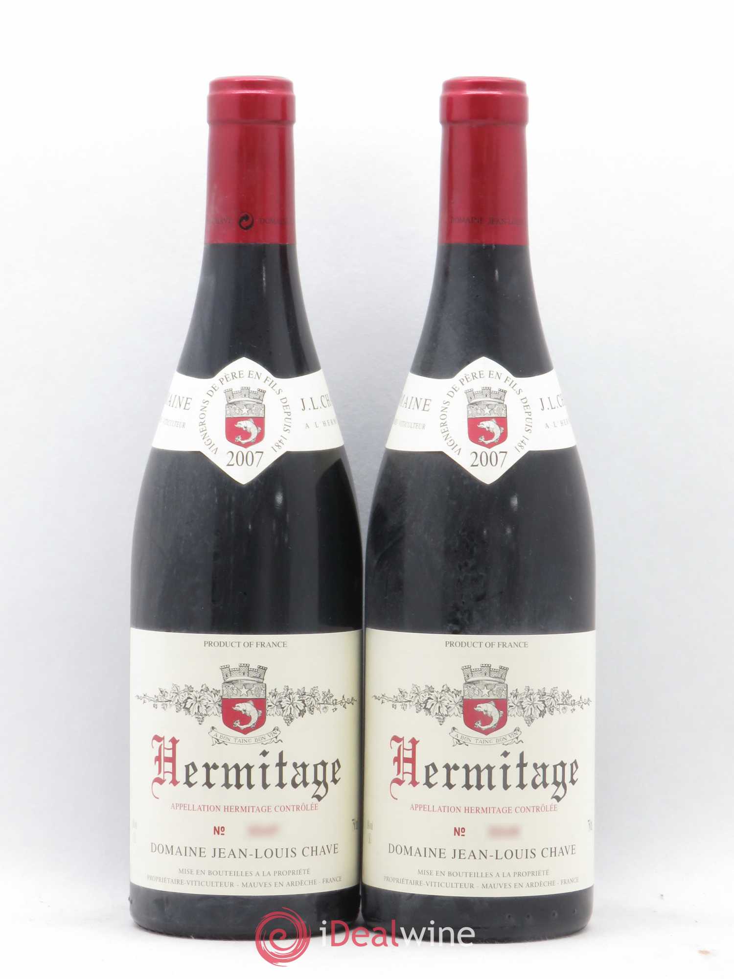 Hermitage Jean-Louis Chave 2007 - Lot de 2 bouteilles - 0