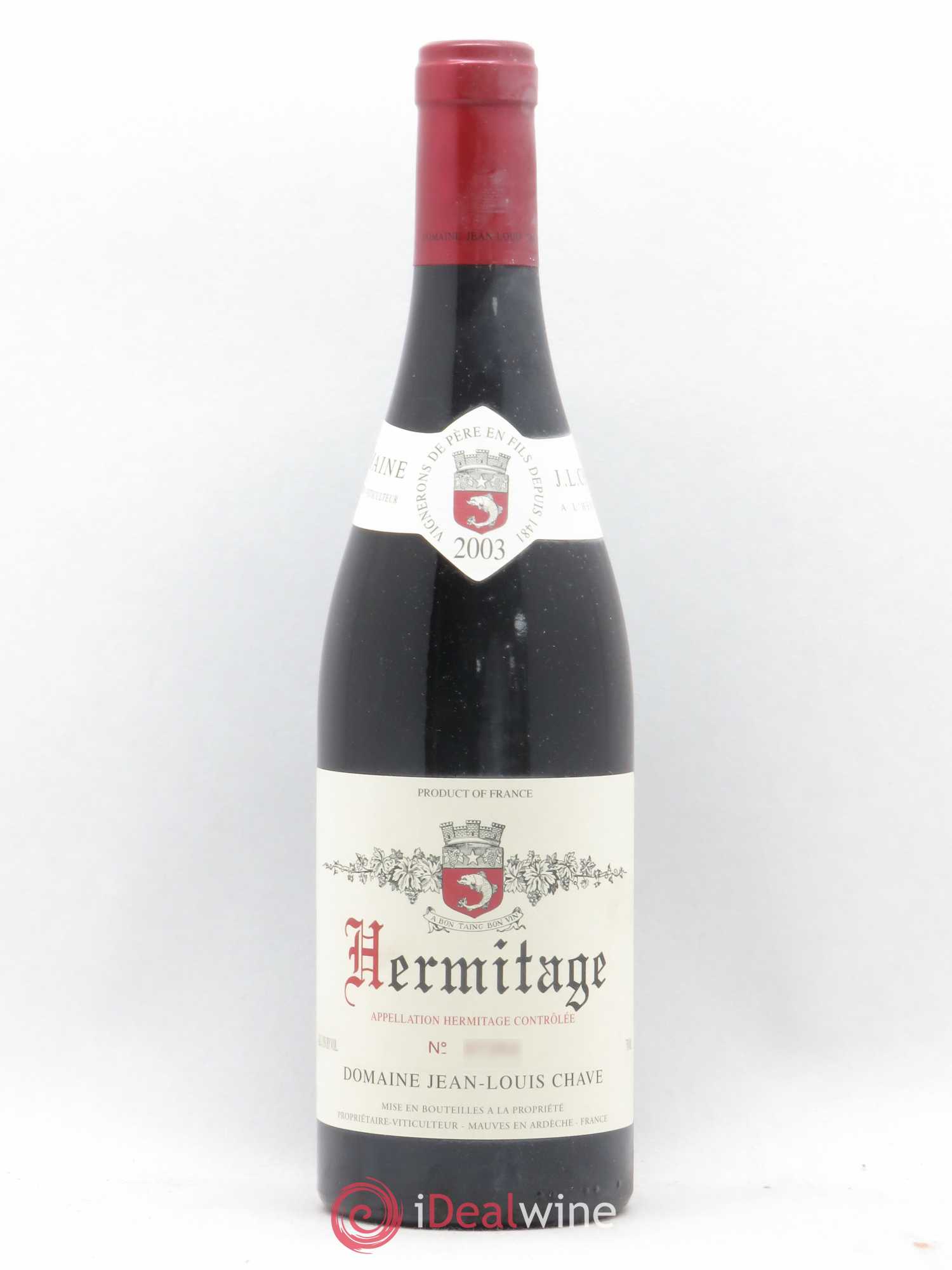Hermitage Jean-Louis Chave 2003 - Lot de 1 bouteille - 0