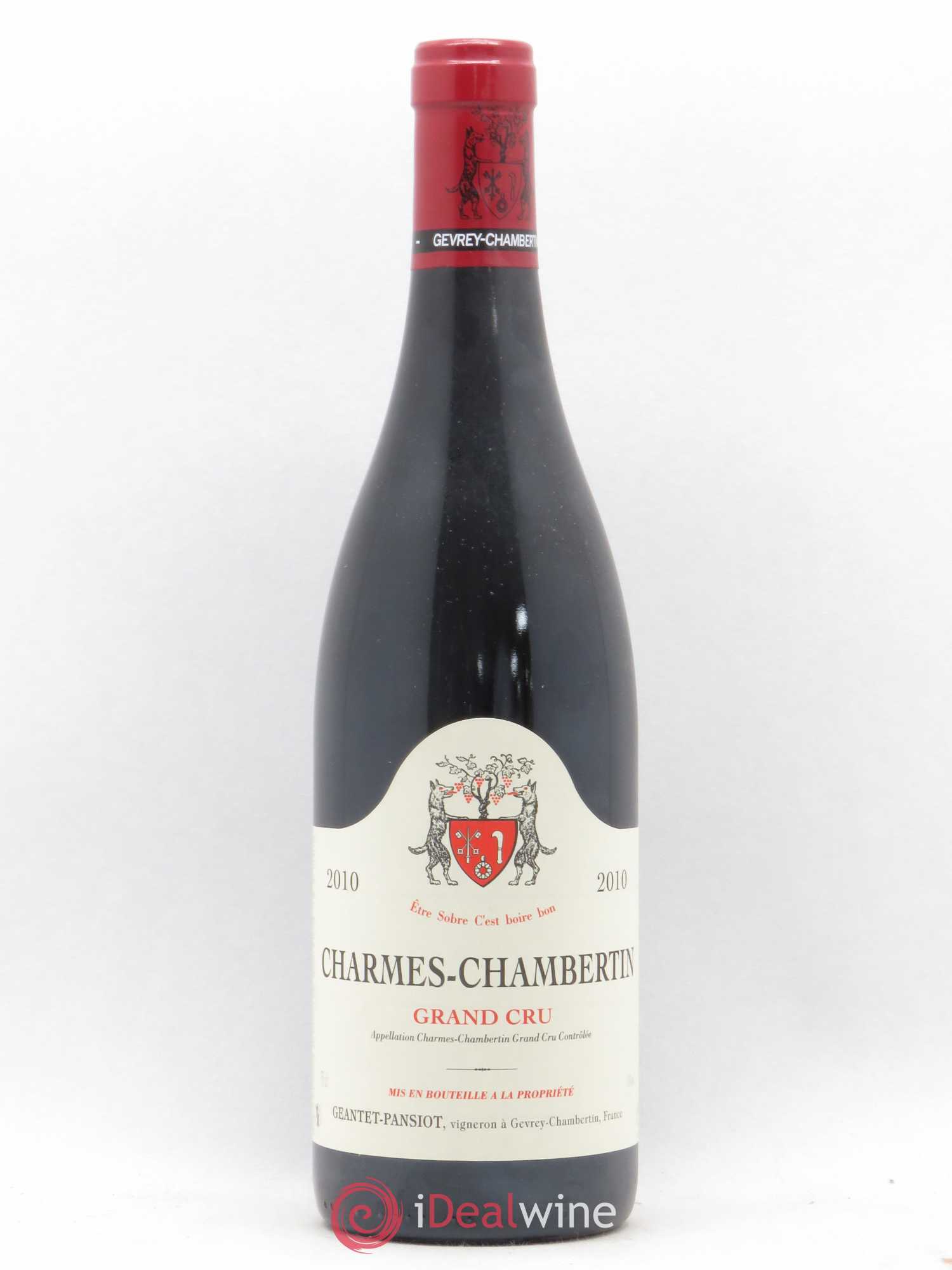 Charmes-Chambertin Grand Cru Geantet-Pansiot 2010 - Lot de 1 bouteille - 0