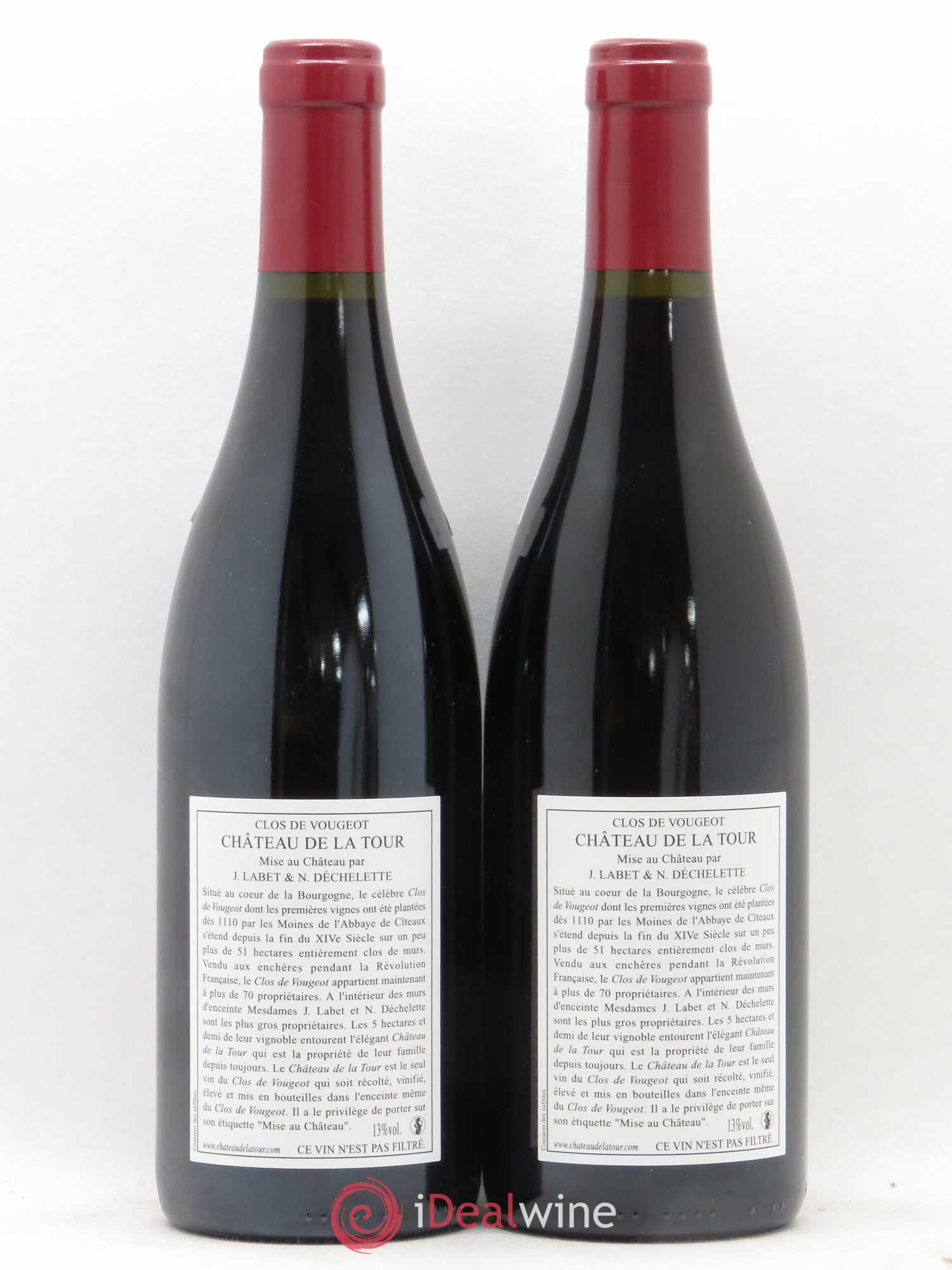 Clos de Vougeot Grand Cru Château de La Tour 2010 - Lot de 2 bouteilles - 1