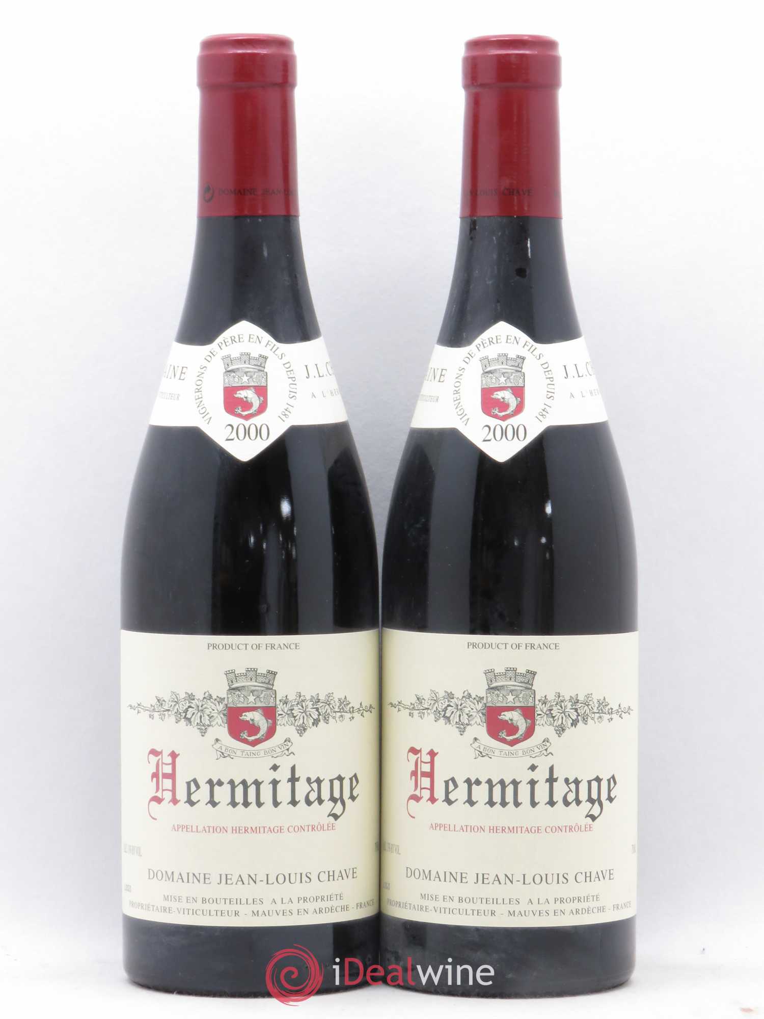 Hermitage Jean-Louis Chave 2000 - Lot de 2 bouteilles - 0