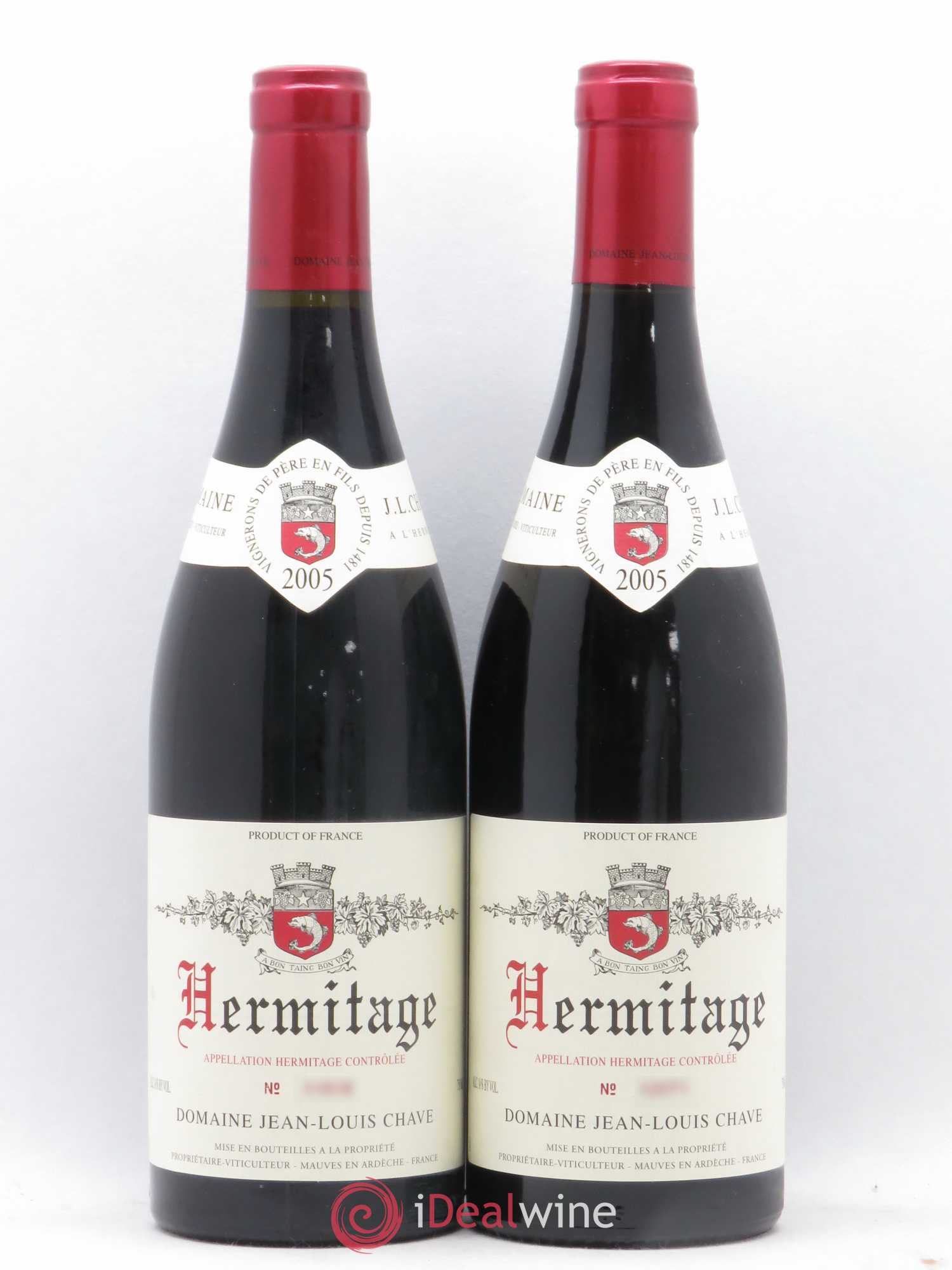 Hermitage Jean-Louis Chave 2005 - Lot de 2 bouteilles - 0