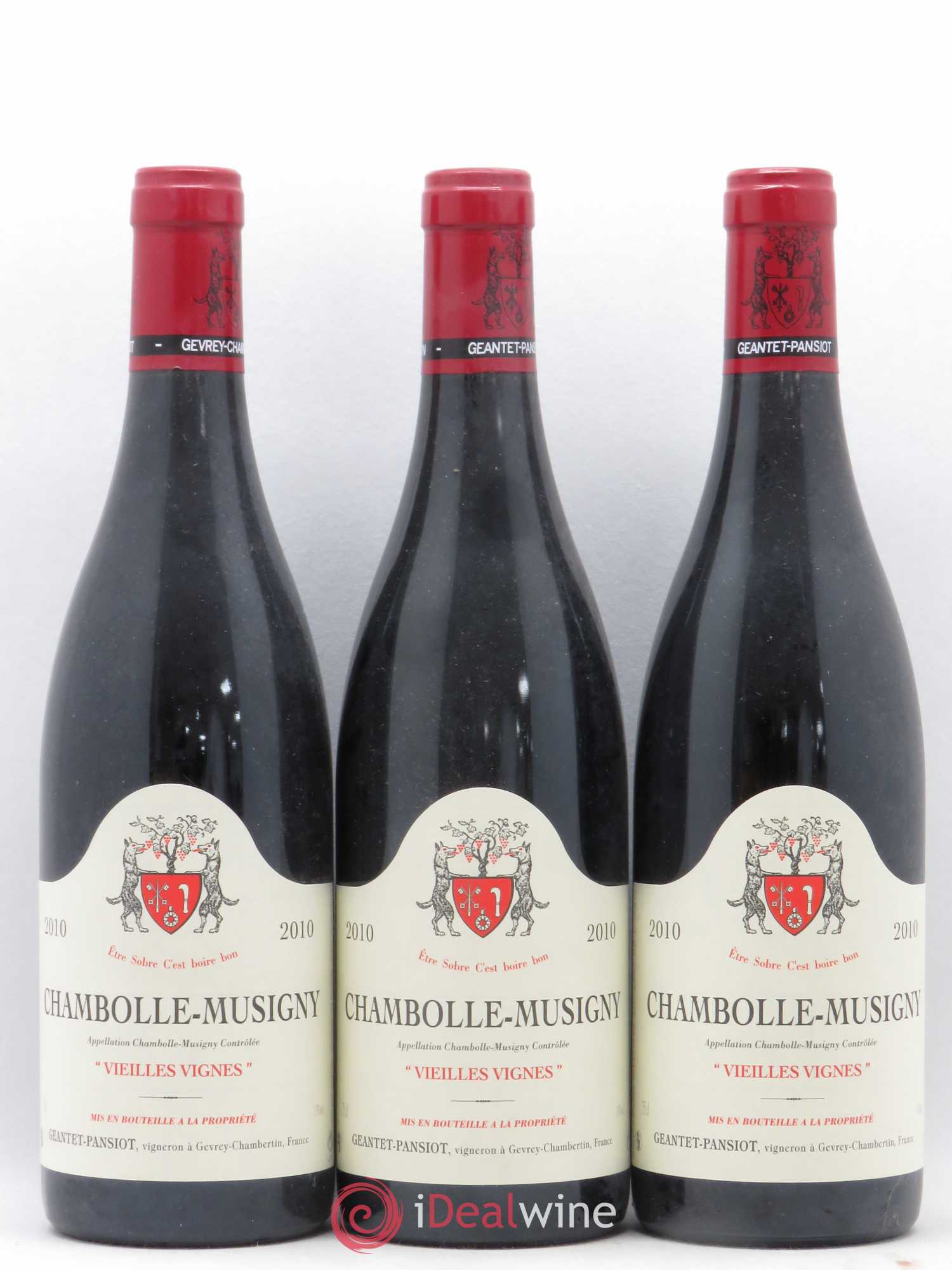 Chambolle-Musigny Vieilles vignes Geantet-Pansiot 2010 - Lot de 3 bouteilles - 0