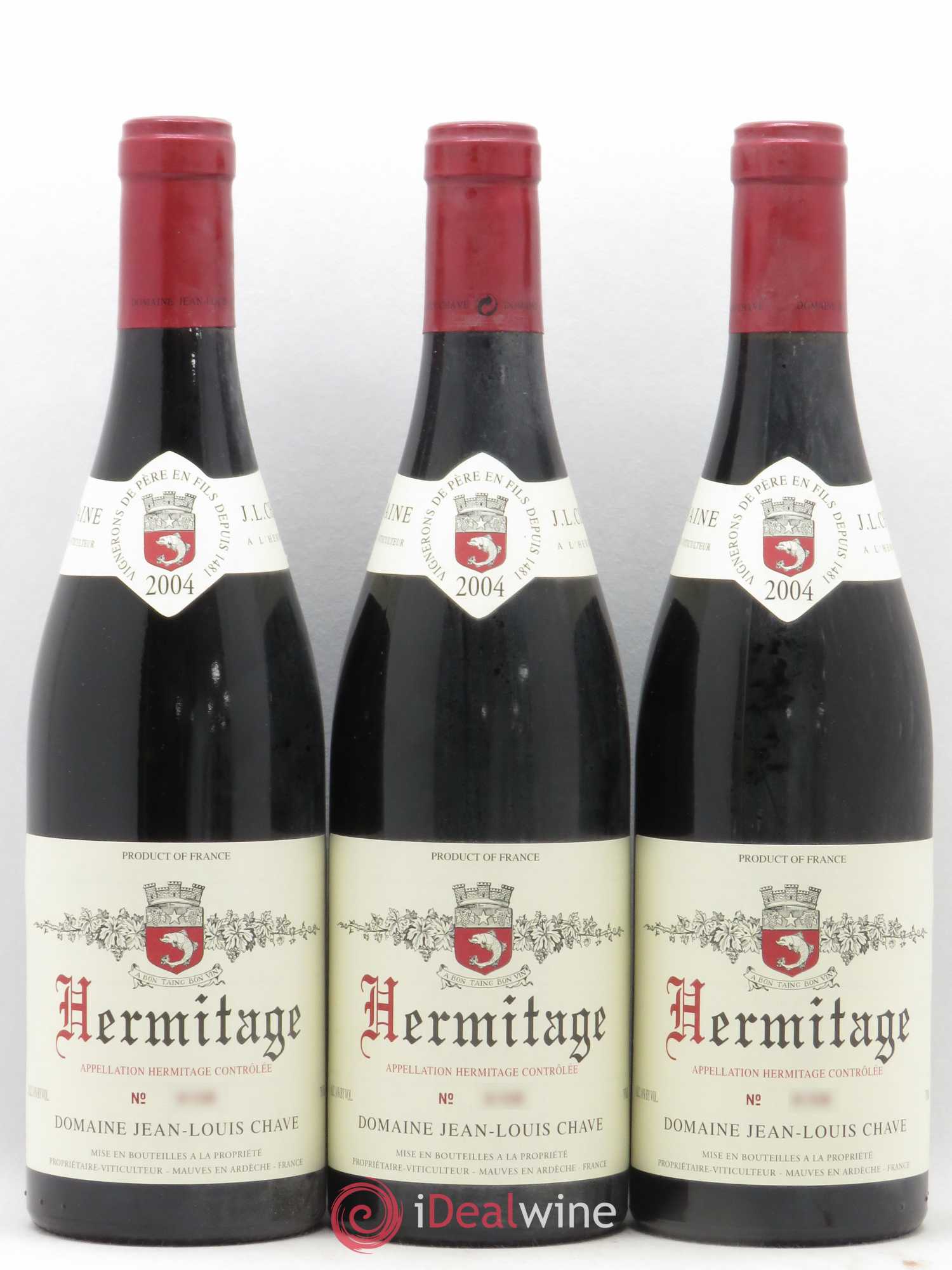 Hermitage Jean-Louis Chave 2004 - Lot de 3 bouteilles - 0