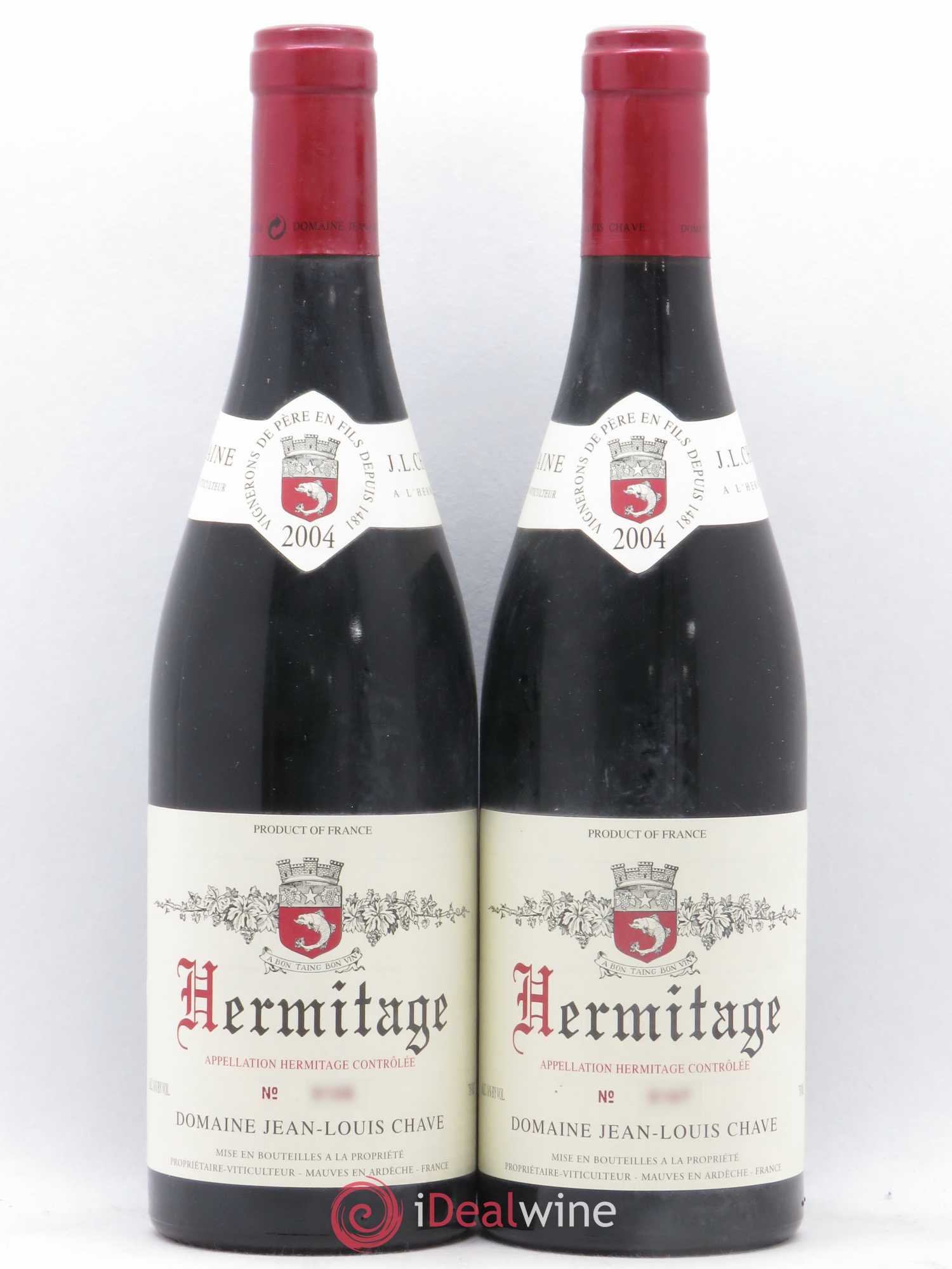 Hermitage Jean-Louis Chave 2004 - Lot de 2 bouteilles - 0