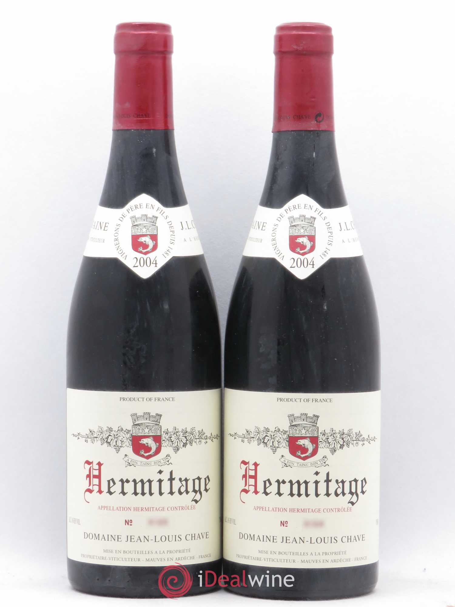 Hermitage Jean-Louis Chave 2004 - Lot de 2 bouteilles - 0