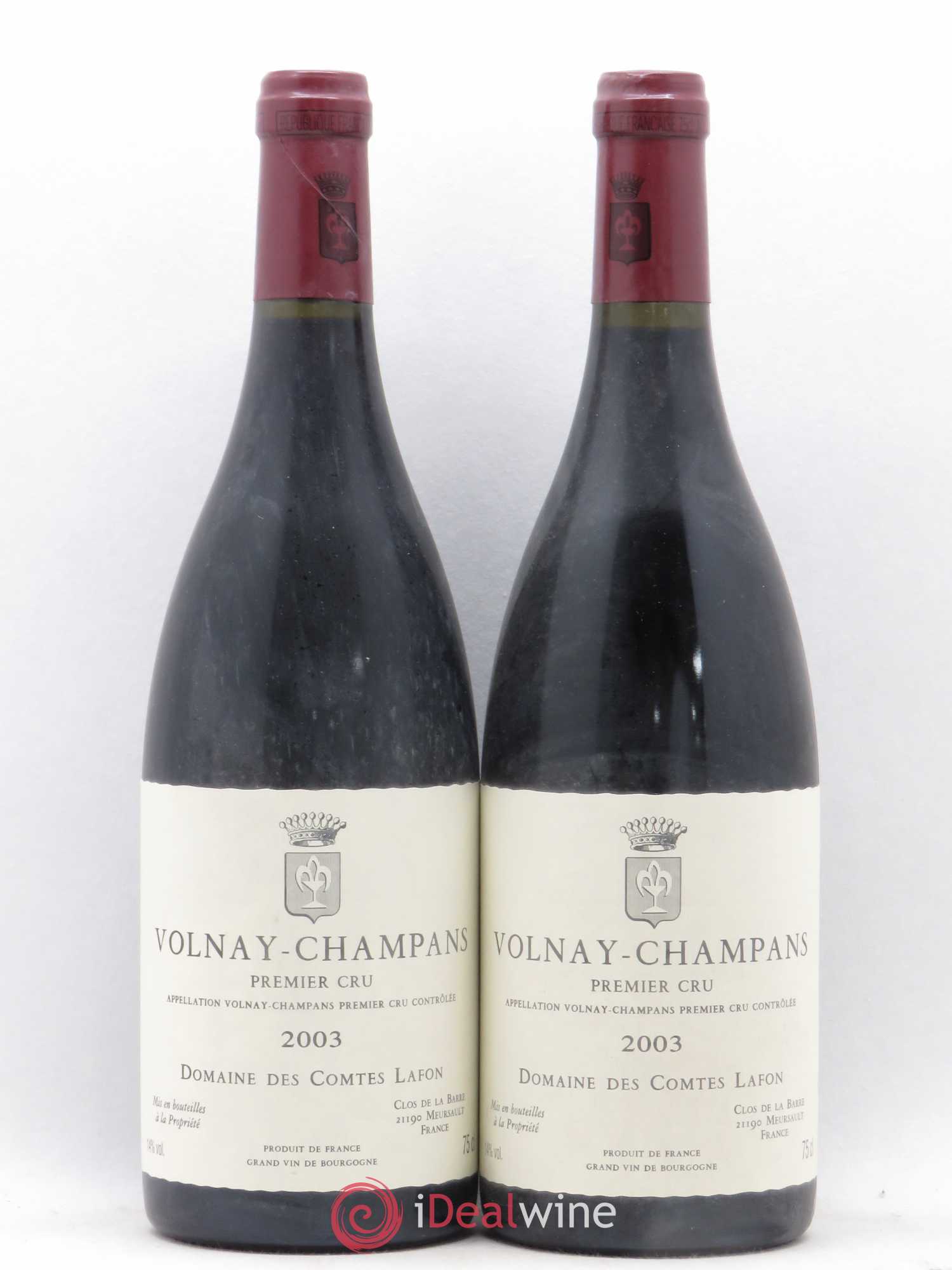 Volnay 1er Cru Champans Comtes Lafon (Domaine des) 2003 - Lot de 2 bouteilles - 0