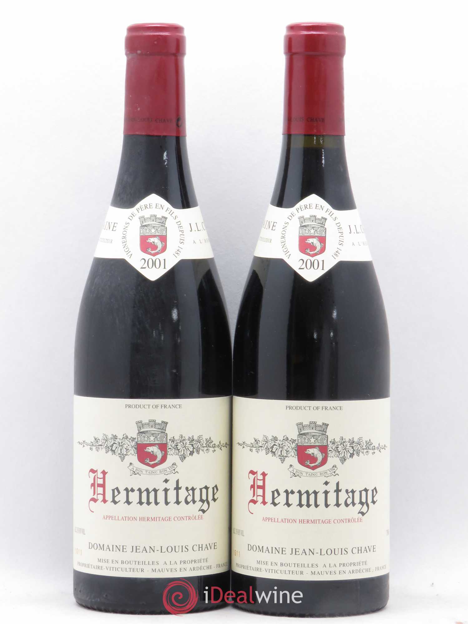 Hermitage Jean-Louis Chave 2001 - Lot de 2 bouteilles - 0
