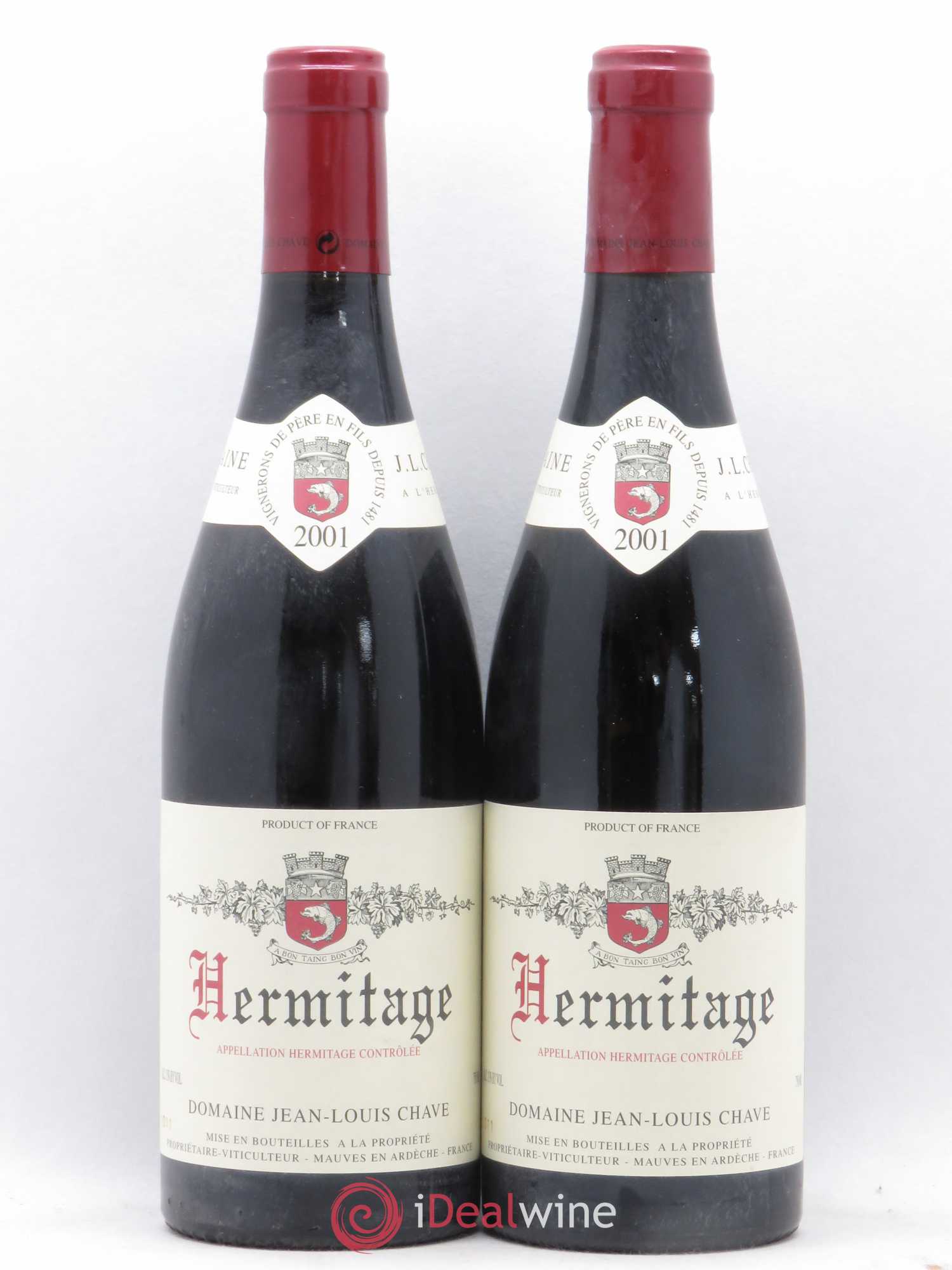 Hermitage Jean-Louis Chave 2001 - Lot de 2 bouteilles - 0