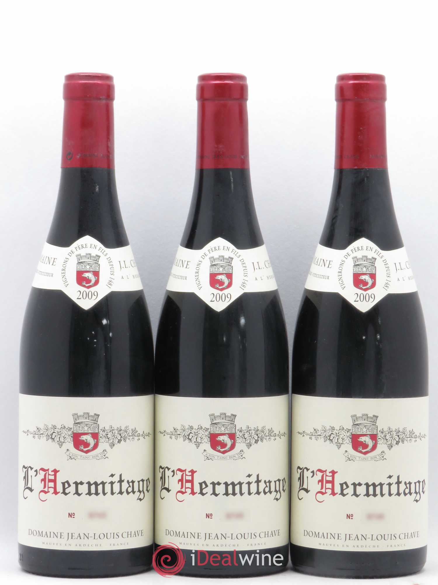 Hermitage Jean-Louis Chave 2009 - Lot de 3 bouteilles - 0