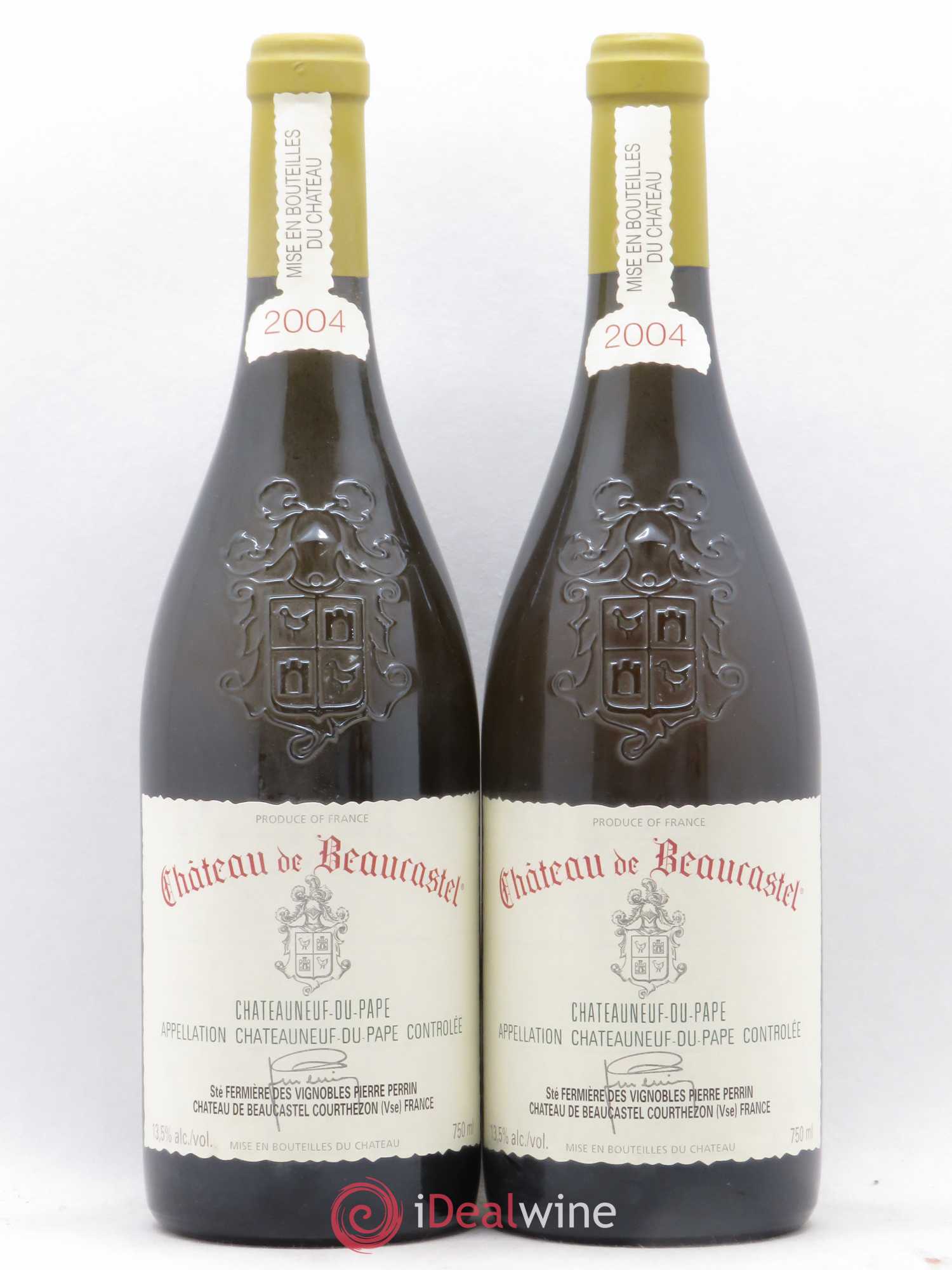 Châteauneuf-du-Pape Château de Beaucastel Famille Perrin 2004 - Lot de 2 bouteilles - 0