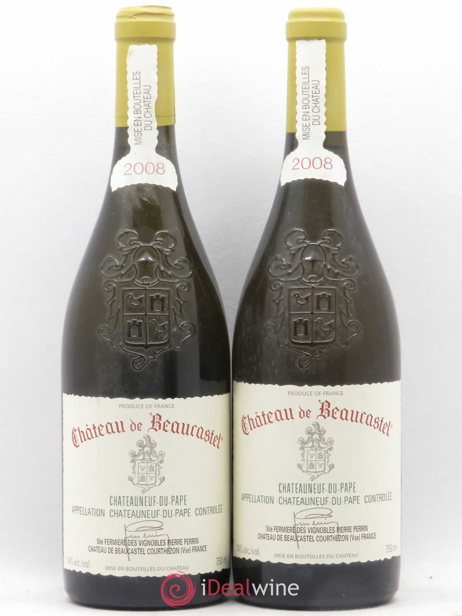 Châteauneuf-du-Pape Château de Beaucastel Famille Perrin 2008 - Lot de 2 bouteilles - 0