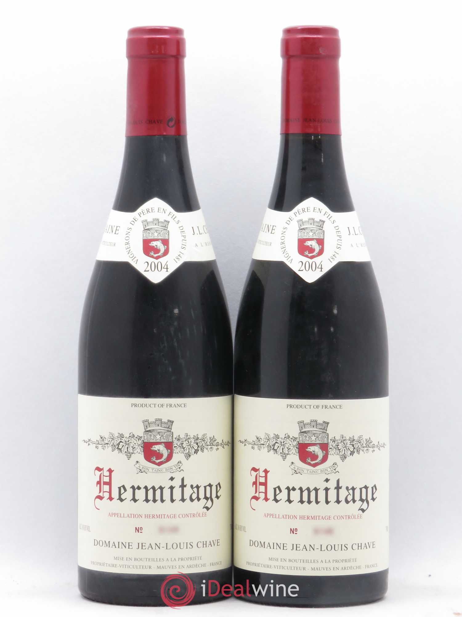 Hermitage Jean-Louis Chave 2004 - Lot de 2 bouteilles - 0